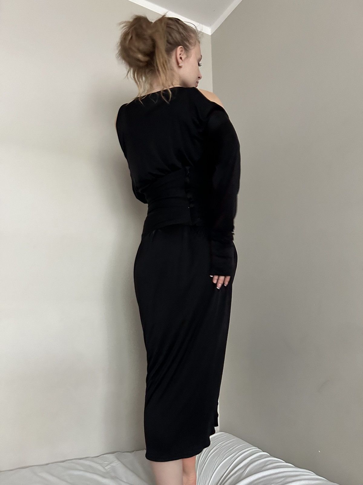 Yves Saint Laurent SS01 Vintage Tom Ford for YSL Runway Dress with Bondage Belt Size M / US 6-8 / IT 42-44 - 16 Thumbnail