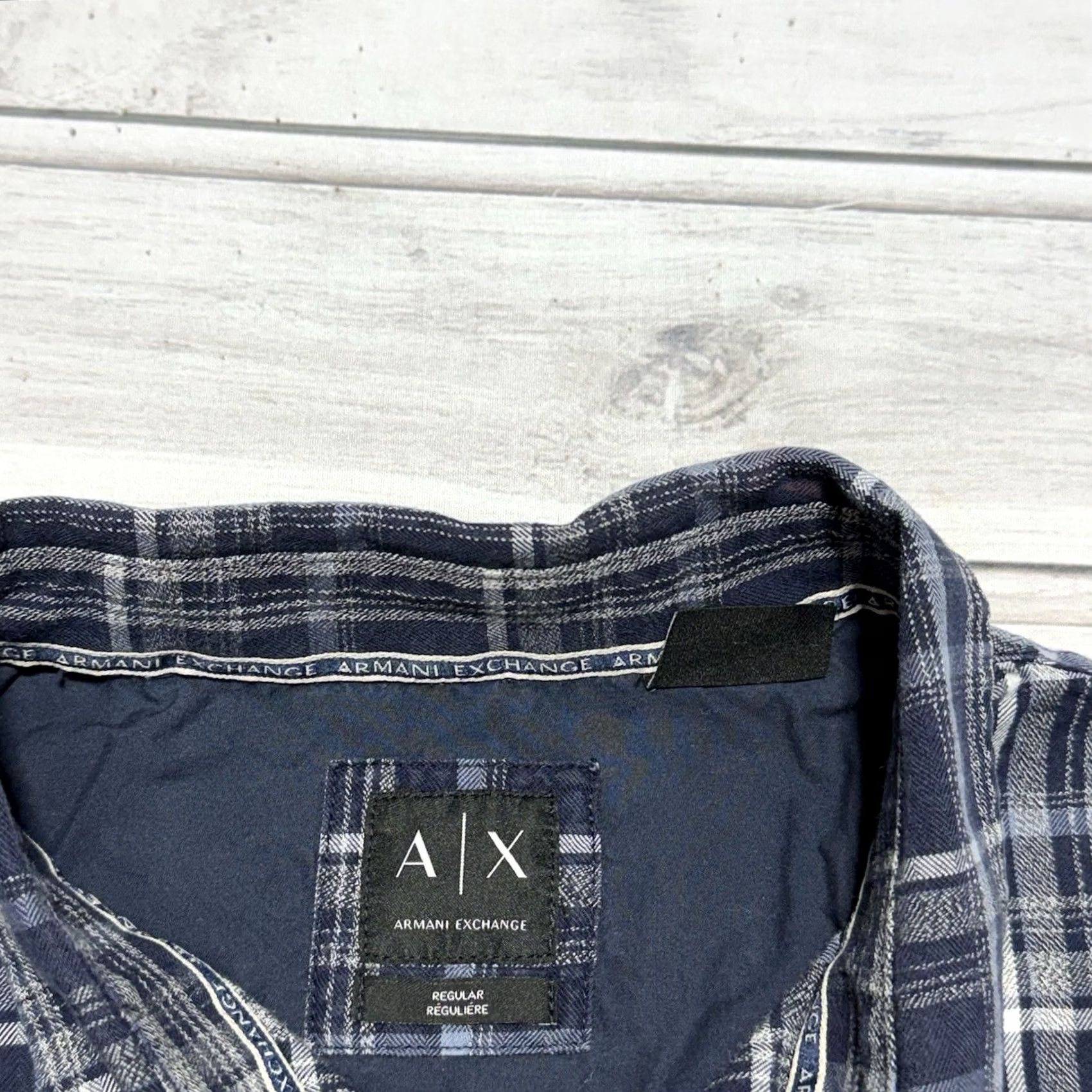 Armani Exchange Armani Exchange Shirt Mens XL Blue Plaid Long Sleeve Button Up Shirt Men Regular Size Extra details Size US XL / EU 56 / 4 - 4 Thumbnail