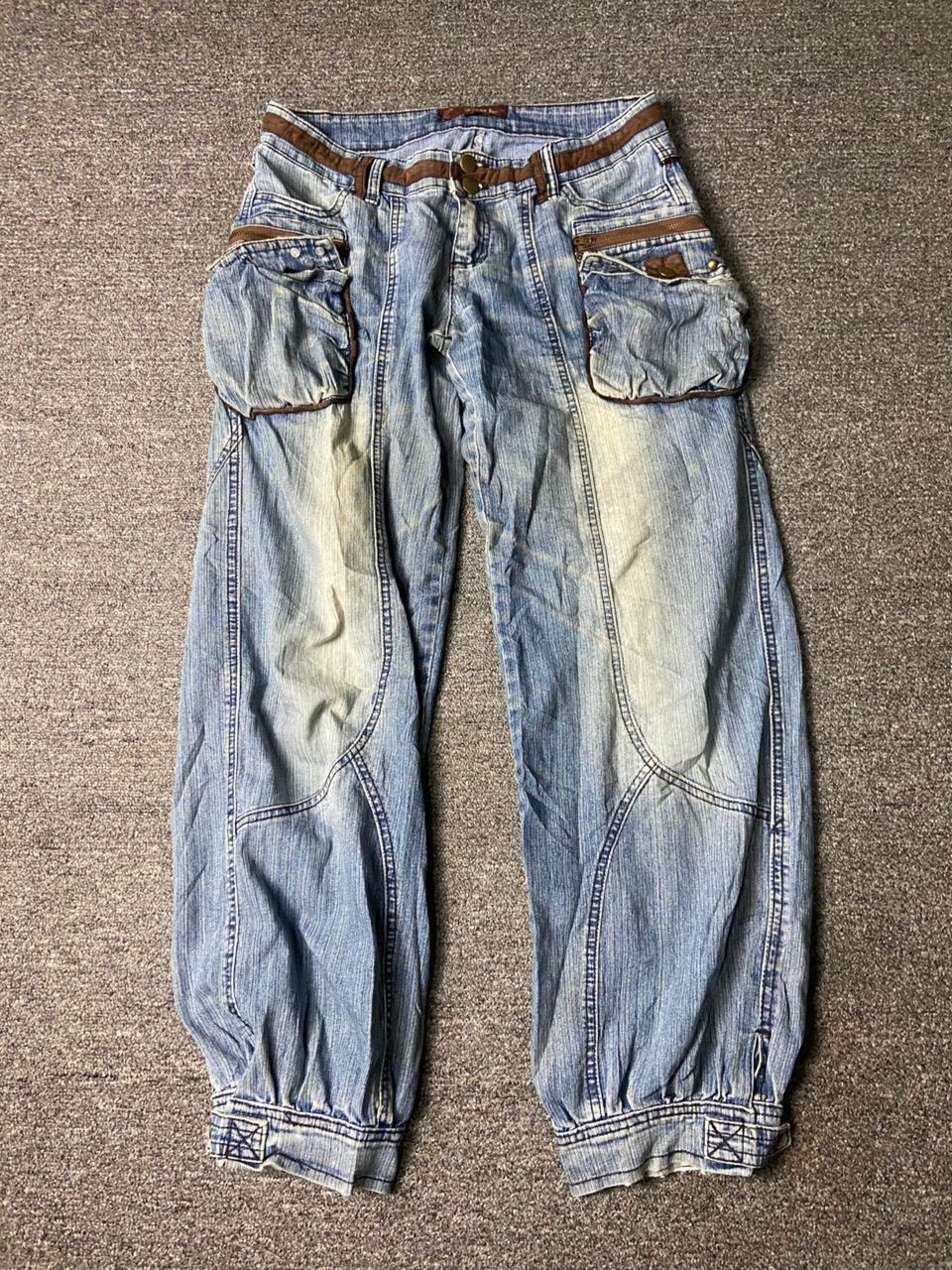 Japanese Brand Minggu Brand Baggy Style Cargo Jeans (158) Size US 30 / EU 46 - 1 Thumbnail