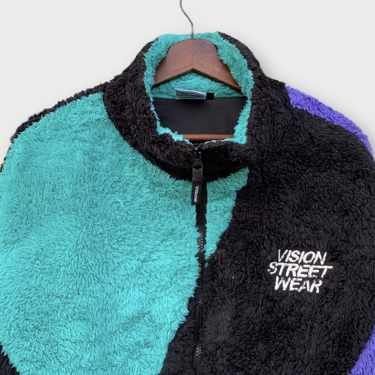 Vision street wear Fleece Sherpa Jacket Colour Block