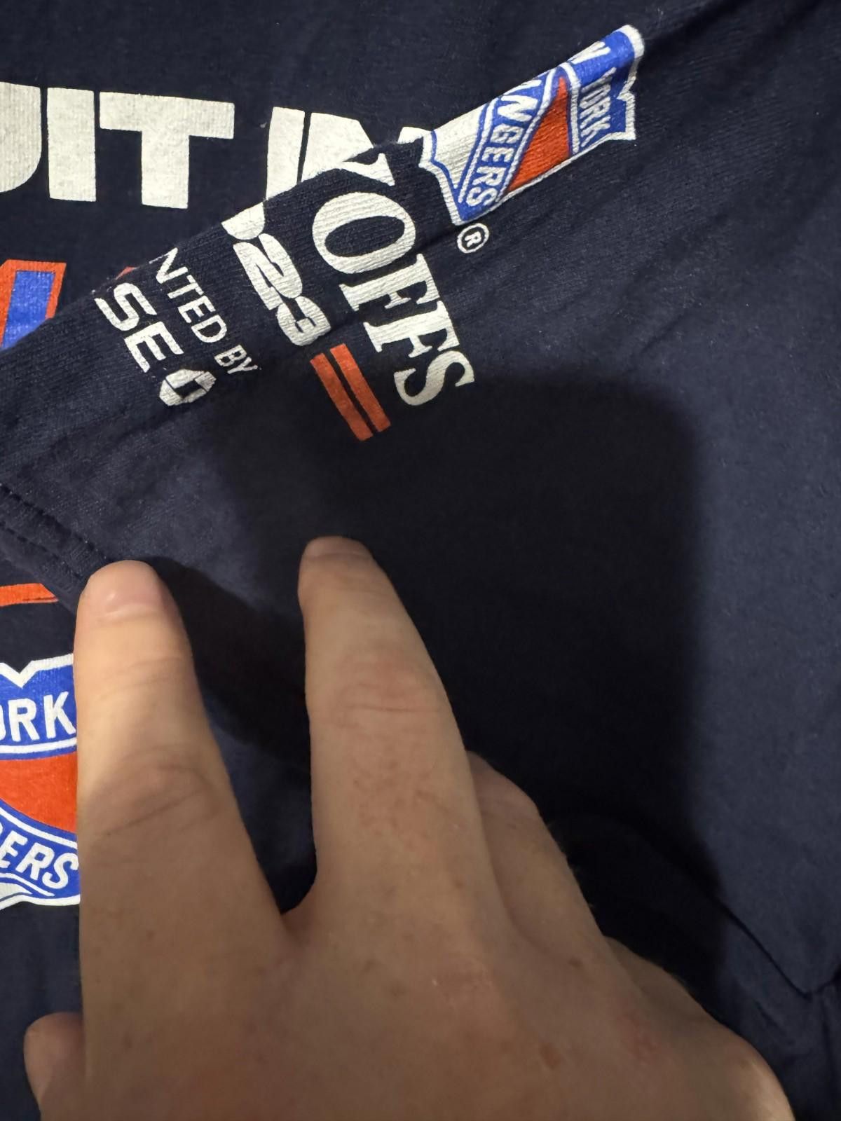 Gildan New York Rangers Short Sleeve T-shirt Blue Men's Size XL Size ONE SIZE - 5 Thumbnail
