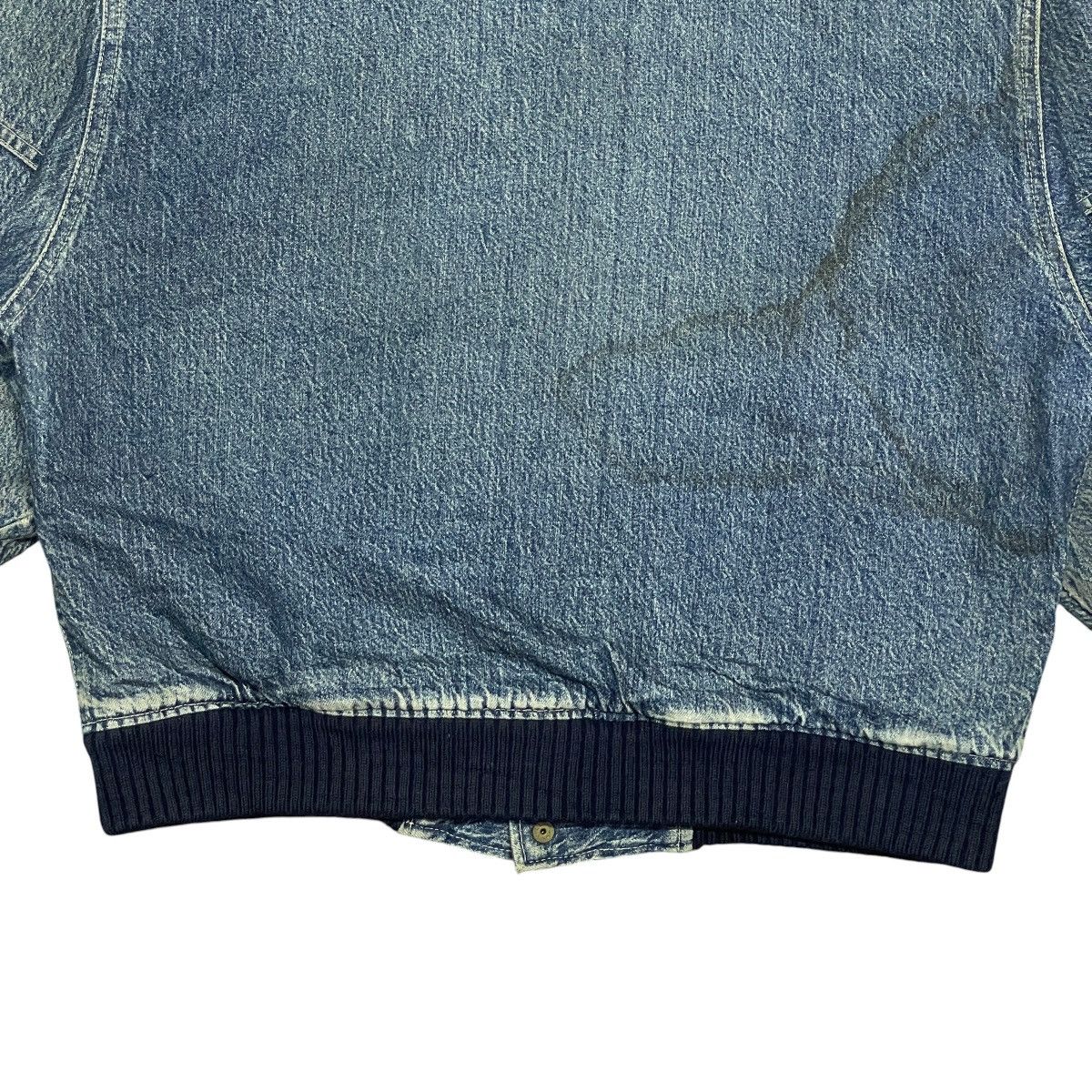 Big John Vintage 90s Big John Utility Denim Bomber Jacket Boxy Fit Size US L / EU 52-54 / 3 - 15 Thumbnail