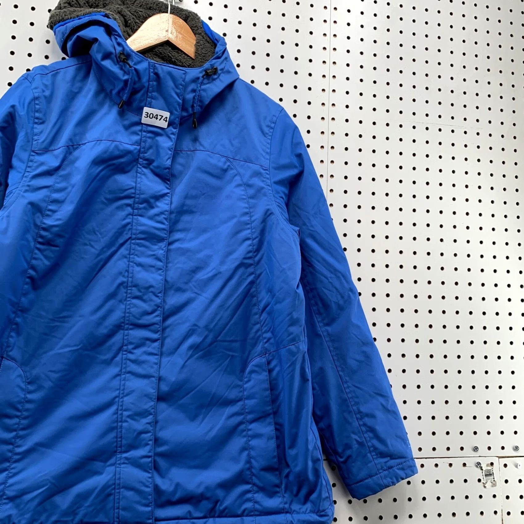 Vintage L.L. Bean Hooded Parka Jacket Womens Medium Blue Sherpa Lined 22x27.5 Size M / US 6-8 / IT 42-44 - 4 Thumbnail