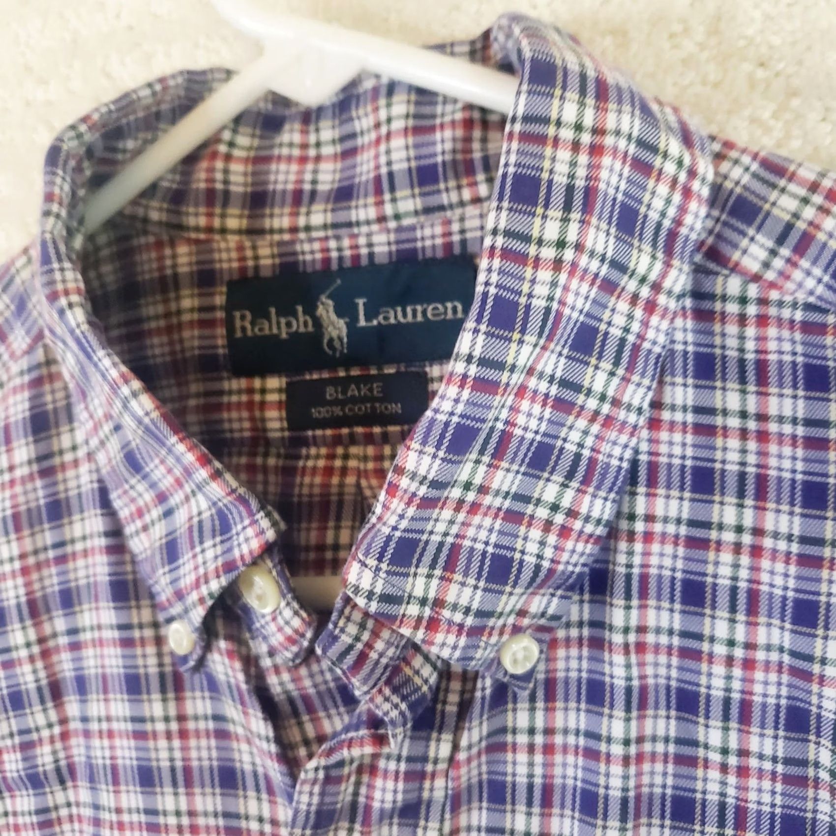 Ralph Lauren Ralph Lauren Blake Button-Down Shirt Medium Plaid Classic Preppy Heritage Men's Casual Business Travel Shirt Size US M / EU 48-50 / 2 - 6 Thumbnail