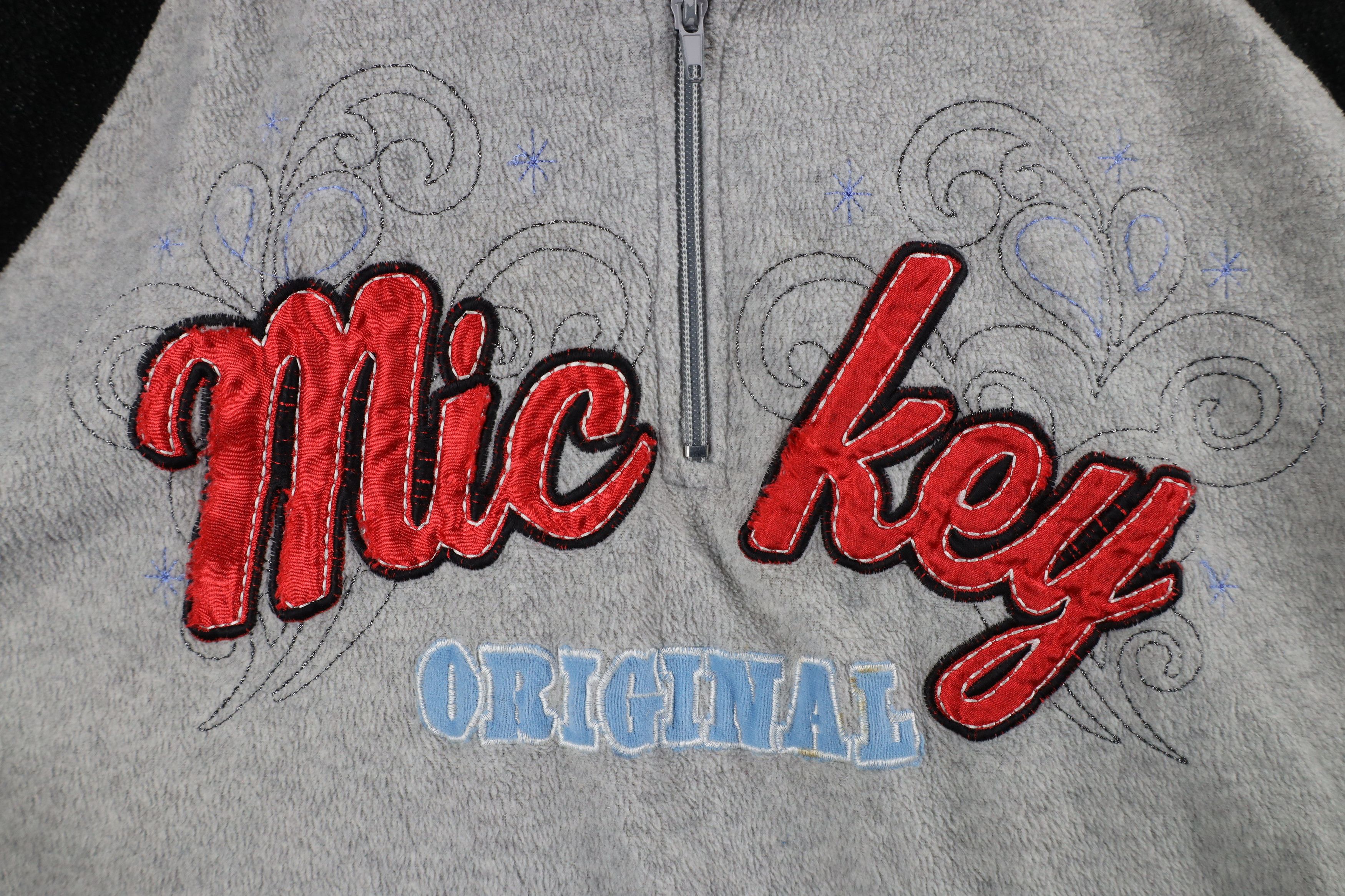 Disney × Vintage Vintage 90s Disney Mickey Mouse Half Zip Fleece Hoodie Gray Size XXL / US 16-18 / IT 52-54 - 4 Thumbnail