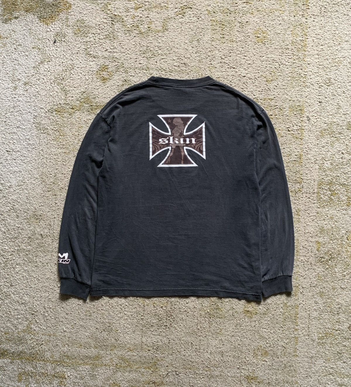 Sex Skateboards × Vintage Vintage 90’s Skin Industries Skate Long Sleeve Size US M / EU 48-50 / 2 - 2 Thumbnail