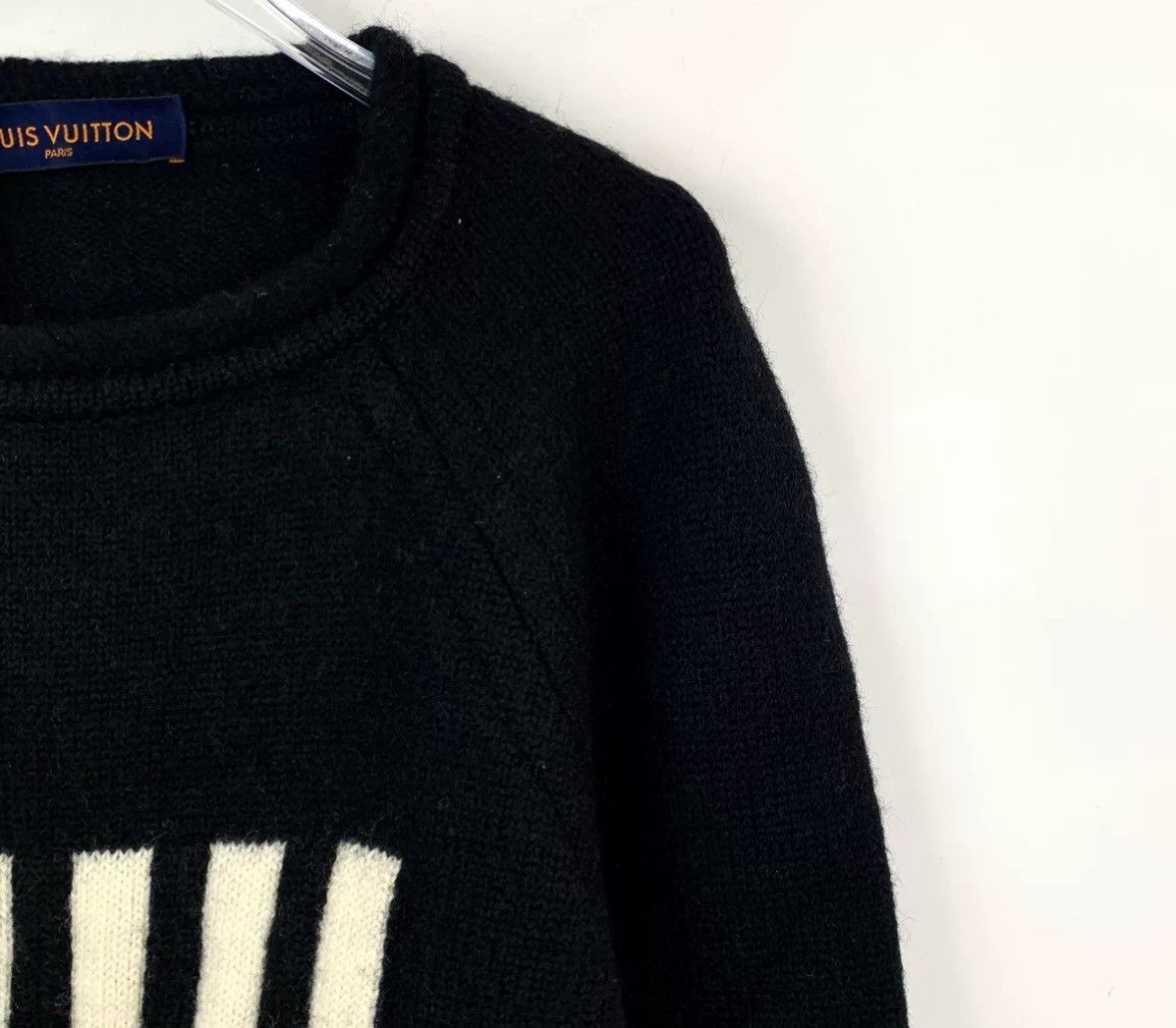 Louis Vuitton Louis Vuitton LV Black Round Neck Wool Knitted Sweater Size US L / EU 52-54 / 3 - 3 Thumbnail
