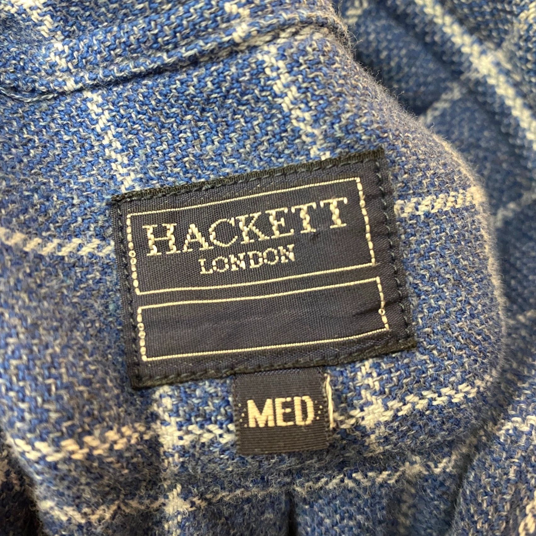 Hackett Hackett London Flannel Shirt Mens M Blue White Plaid Button Down Long Sleeve Pocket Casual Size US M / EU 48-50 / 2 - 2 Thumbnail