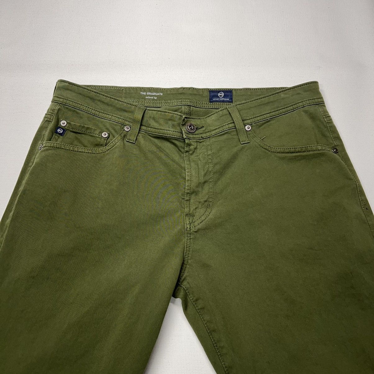 AG Adriano Goldschmied AG Adriano Goldschmied Pants Green The Graduate Tailored Leg Size US 33 - 7 Thumbnail