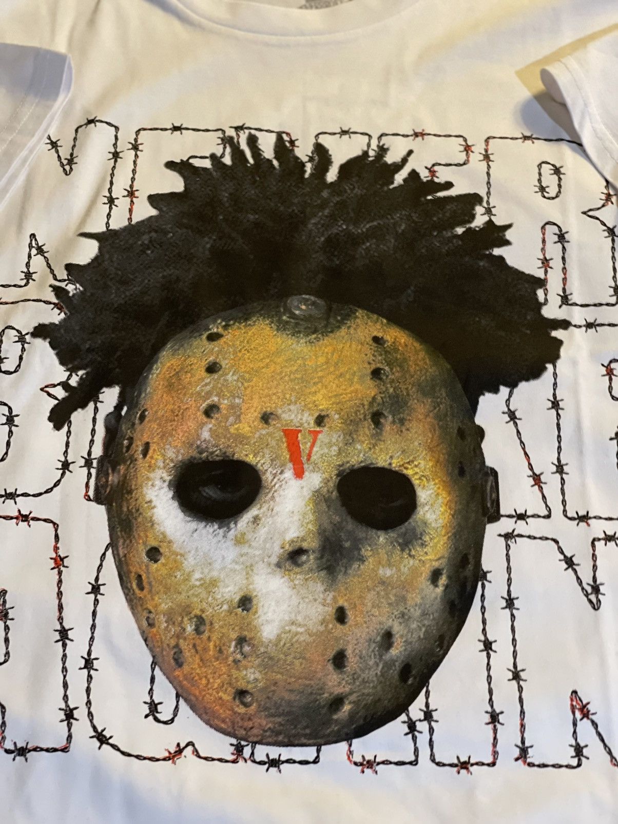 Vlone Never Broke Again Skull T shirt White