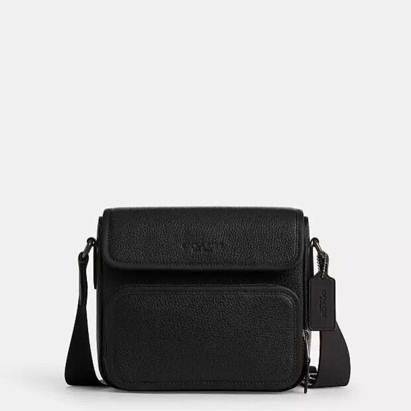 Coach NEW Coach Sullivan Leather Flap Crossbody Black Color $350 Size ONE SIZE - 1 Thumbnail