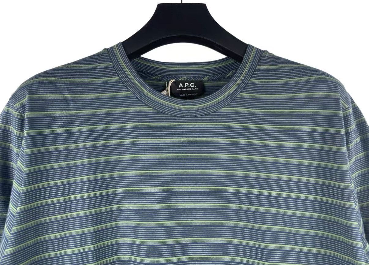 A.P.C. A.P.C Aymeric Striped Short Sleeve J31 Size US XL / EU 56 / 4 - 3 Thumbnail