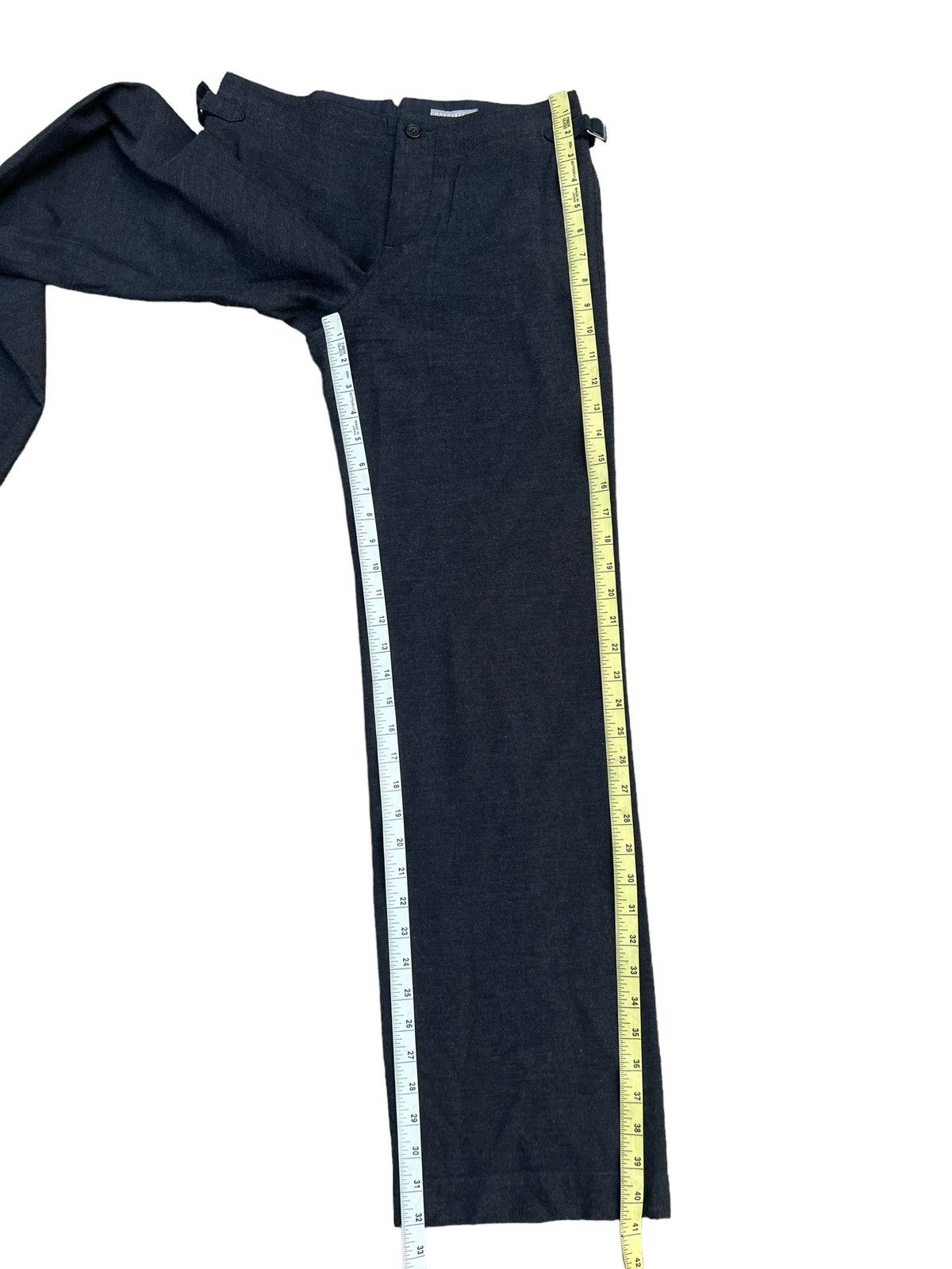 Vintage Vintage Margaret Howell Wool Blend Tuxedo Trouser Pant Size US 29 - 5 Thumbnail
