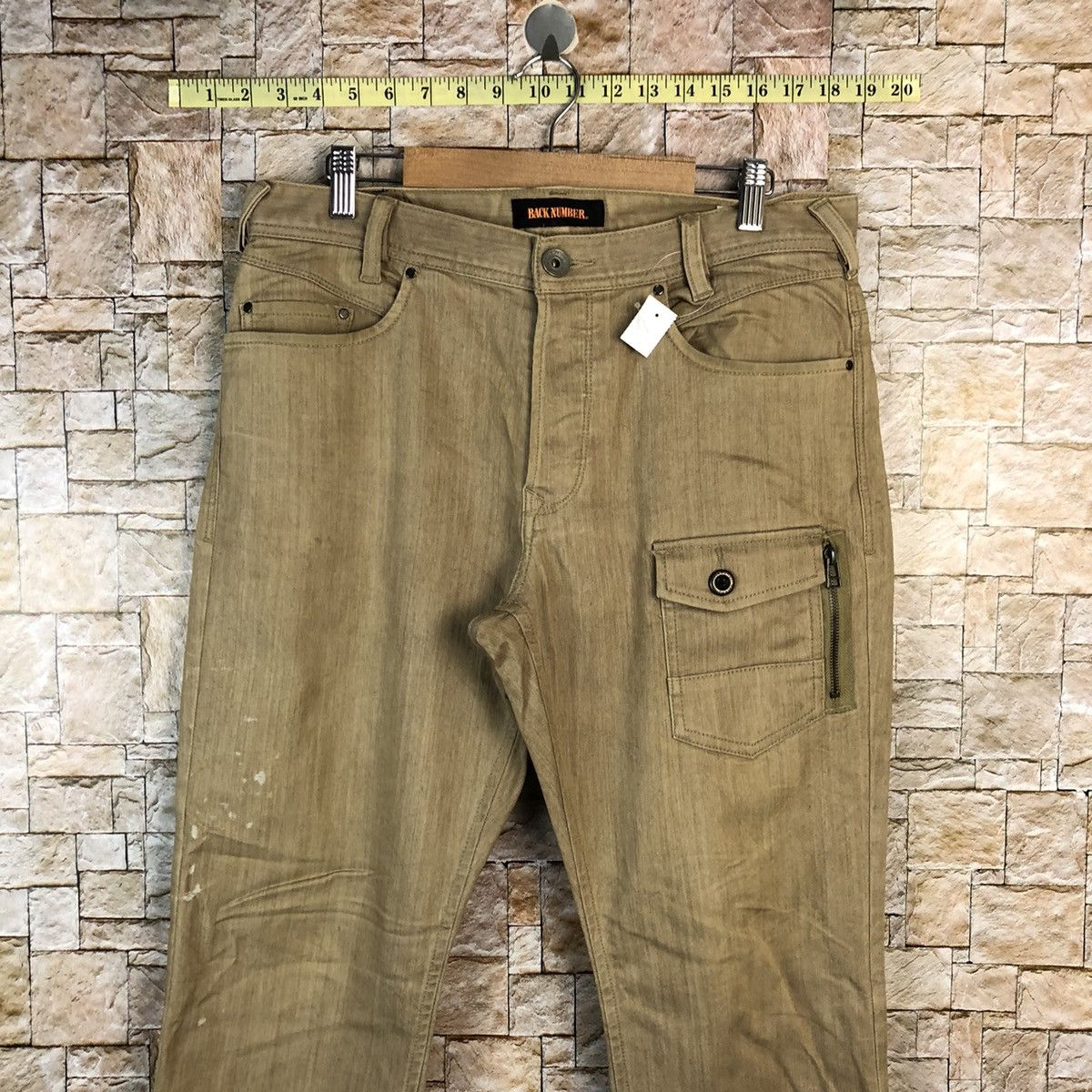 Japanese Brand Back Number Brown Cargo Multipocket Pants #A1155 Size US 32 / EU 48 - 4 Thumbnail