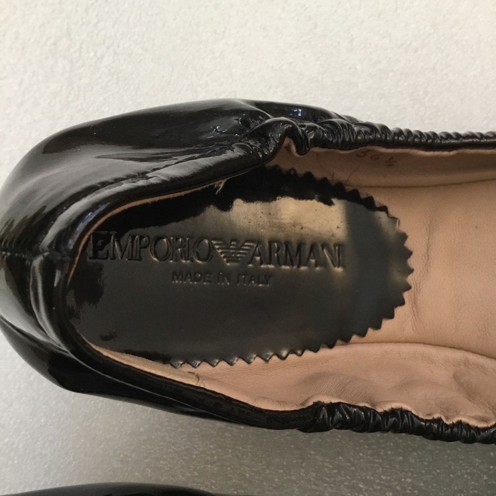 Emporio Armani Emporio Armani Black Patent Leather Flats Size US 6 / IT 36 - 4 Thumbnail