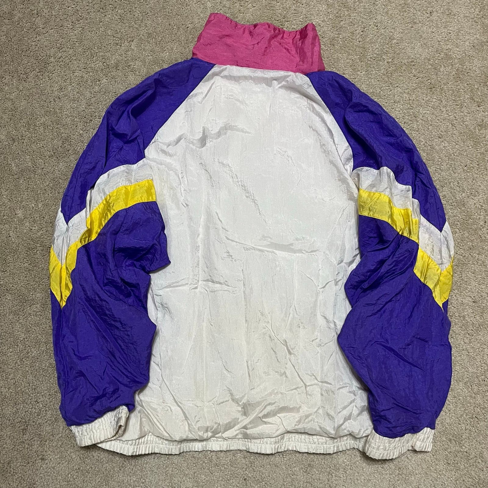 Other Vintage 80s 90s Purple/Pink/Yellow Windbreaker Medium Size US M / EU 48-50 / 2 - 2 Thumbnail