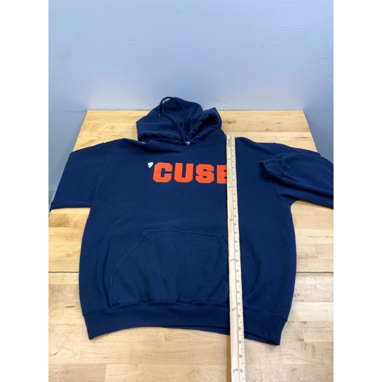 Gildan VINTAGE Syracuse 'CUSE Hoodie Men M Blue Pullover College University 13035 Size US M / EU 48-50 / 2 - 4 Thumbnail
