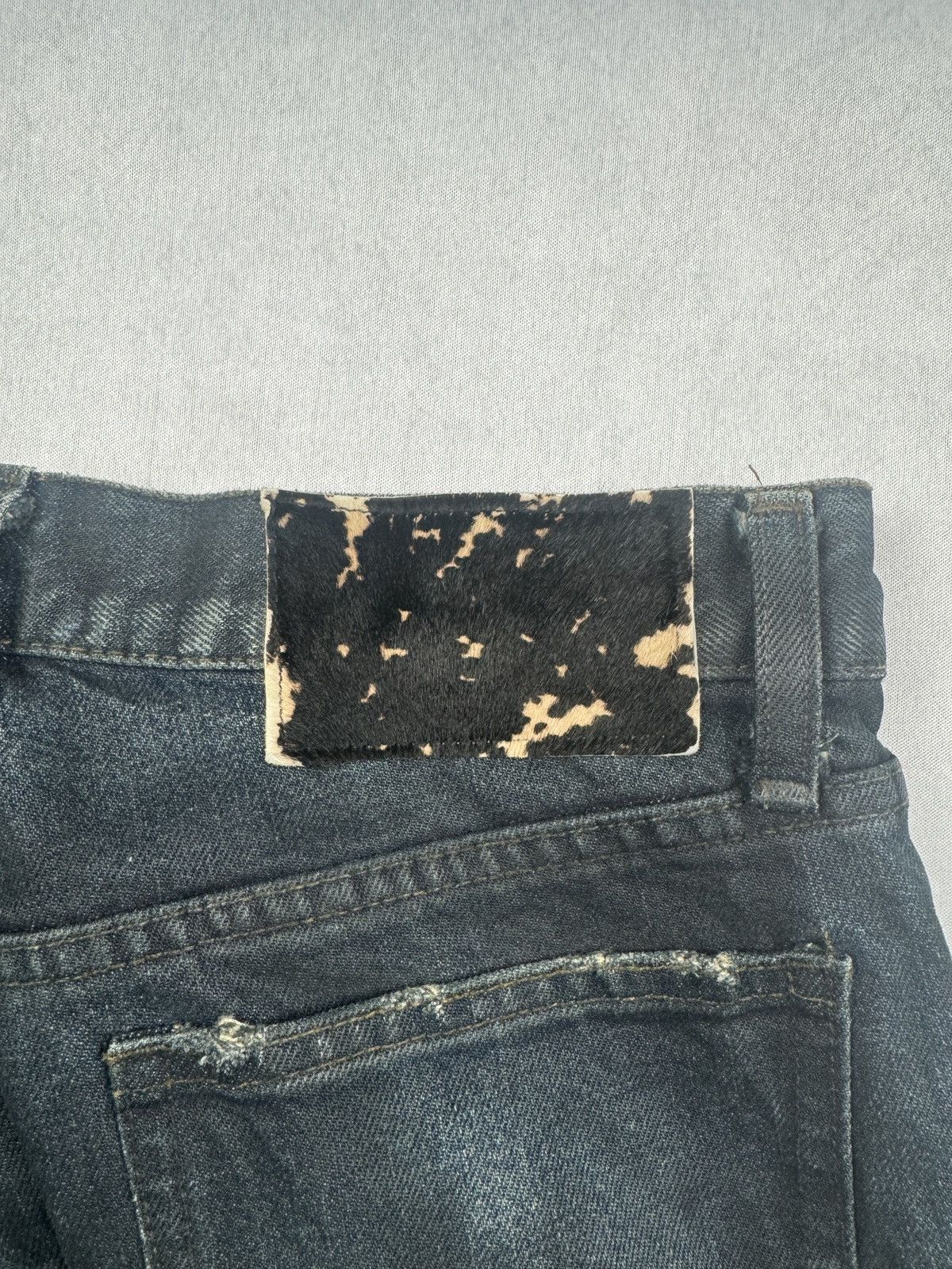 Shellac Rare Painted Waxed Distressed Boot-Cut Jeans Size US 30 / EU 46 - 7 Thumbnail