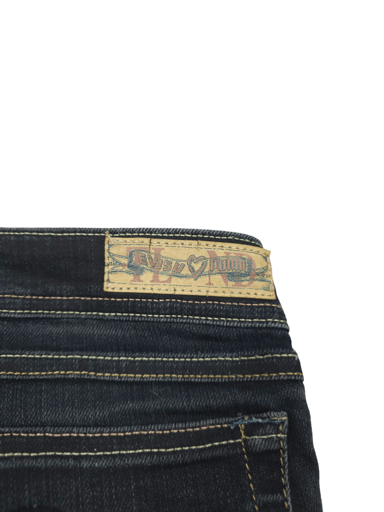 Evisu × Vintage 💎 26/32 Evisu X Puma Skinny Women's Denim Jeans Y2K Size 26" / US 2 / IT 38 - 6 Thumbnail