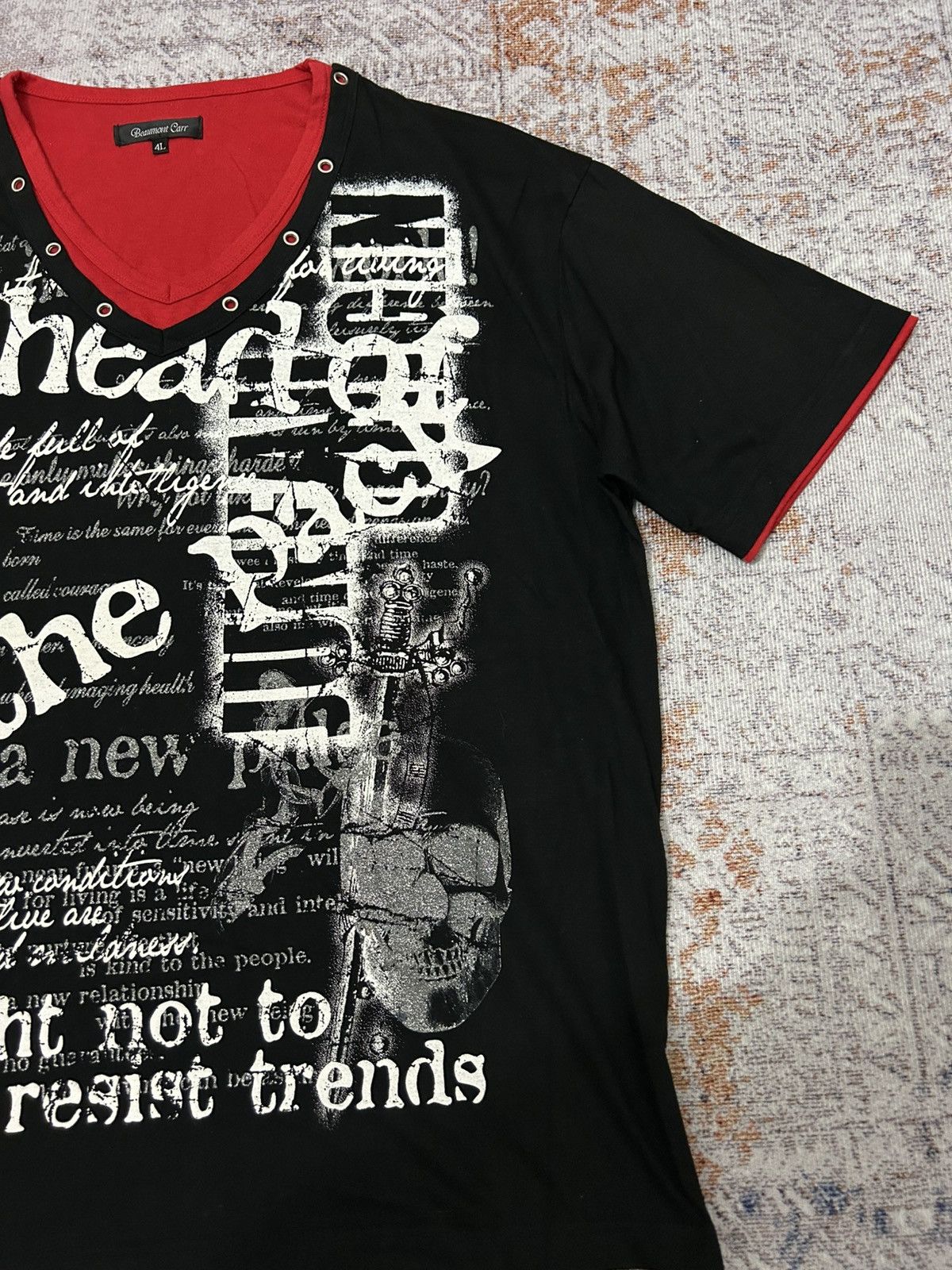 If Six Was Nine × Japanese Brand × Le Grande Bleu (L.G.B.) Beaumont Carr A Head Of The Pack Poem Shirt Size US XXL / EU 58 / 5 - 2 Thumbnail