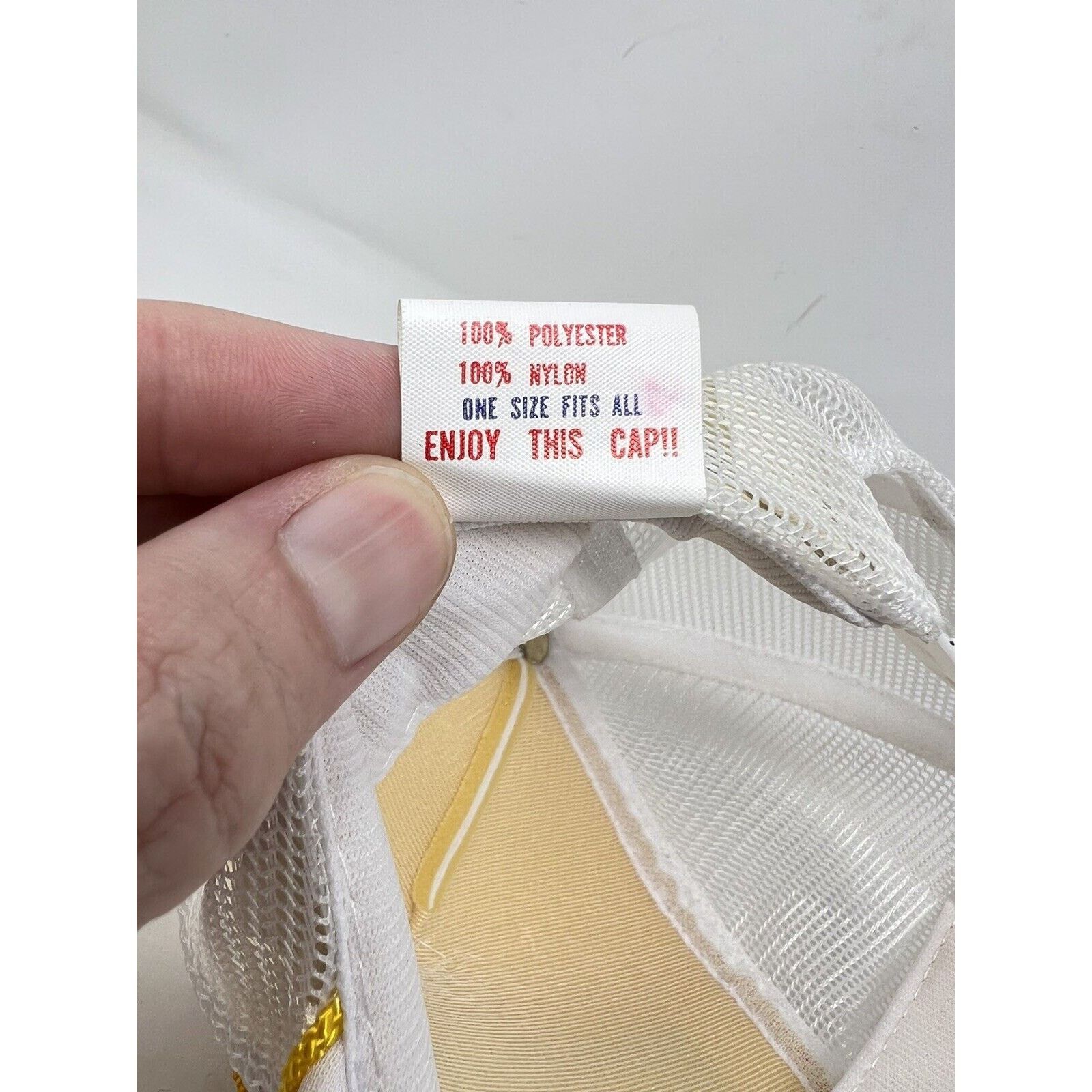 Otto Vintage OTTO Cap Dunlop Gold Leaf Trucker Hat Snapback White Size ONE SIZE - 8 Thumbnail