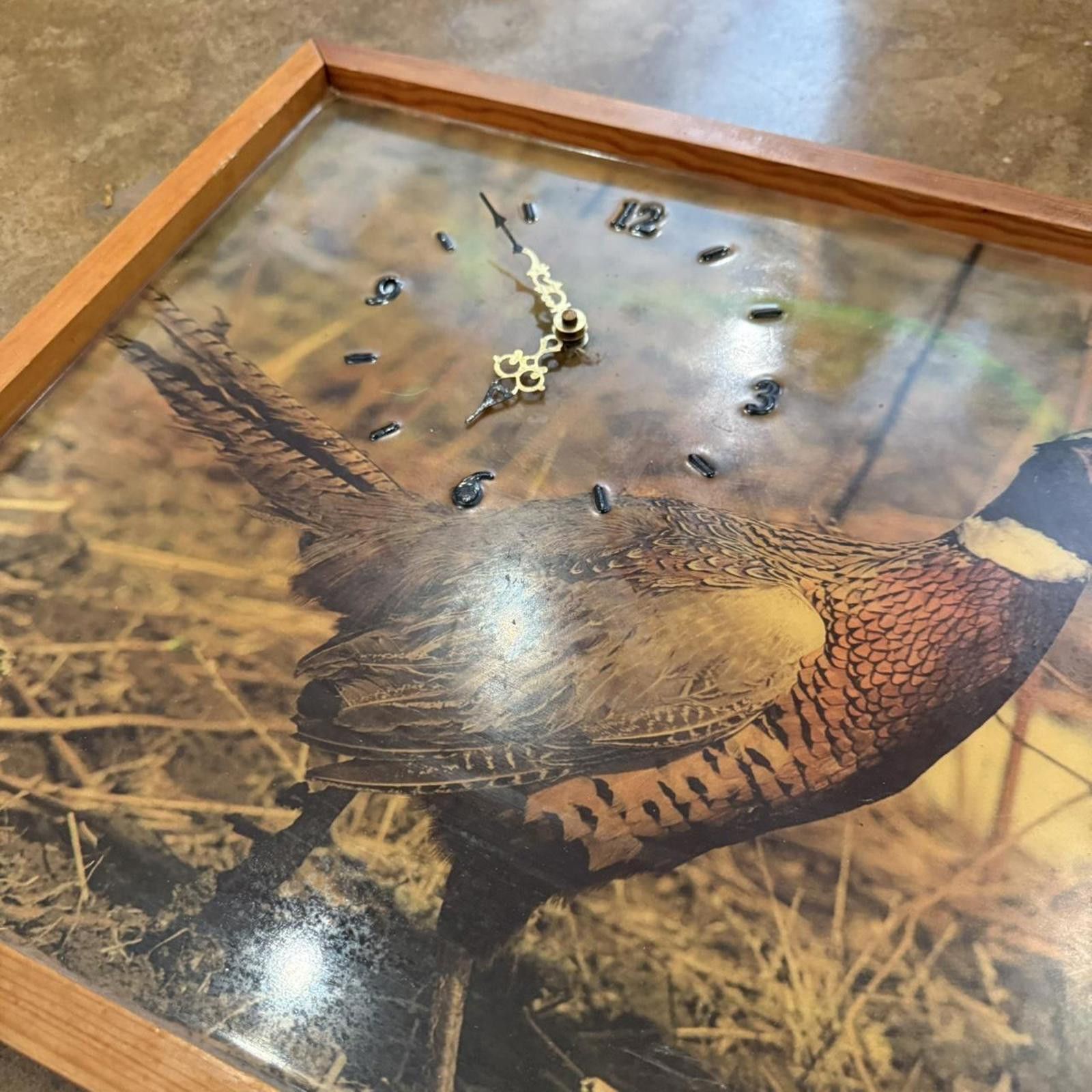 Other Large Vintage Pheasant Frame Clock *Untested* Size ONE SIZE - 3 Thumbnail