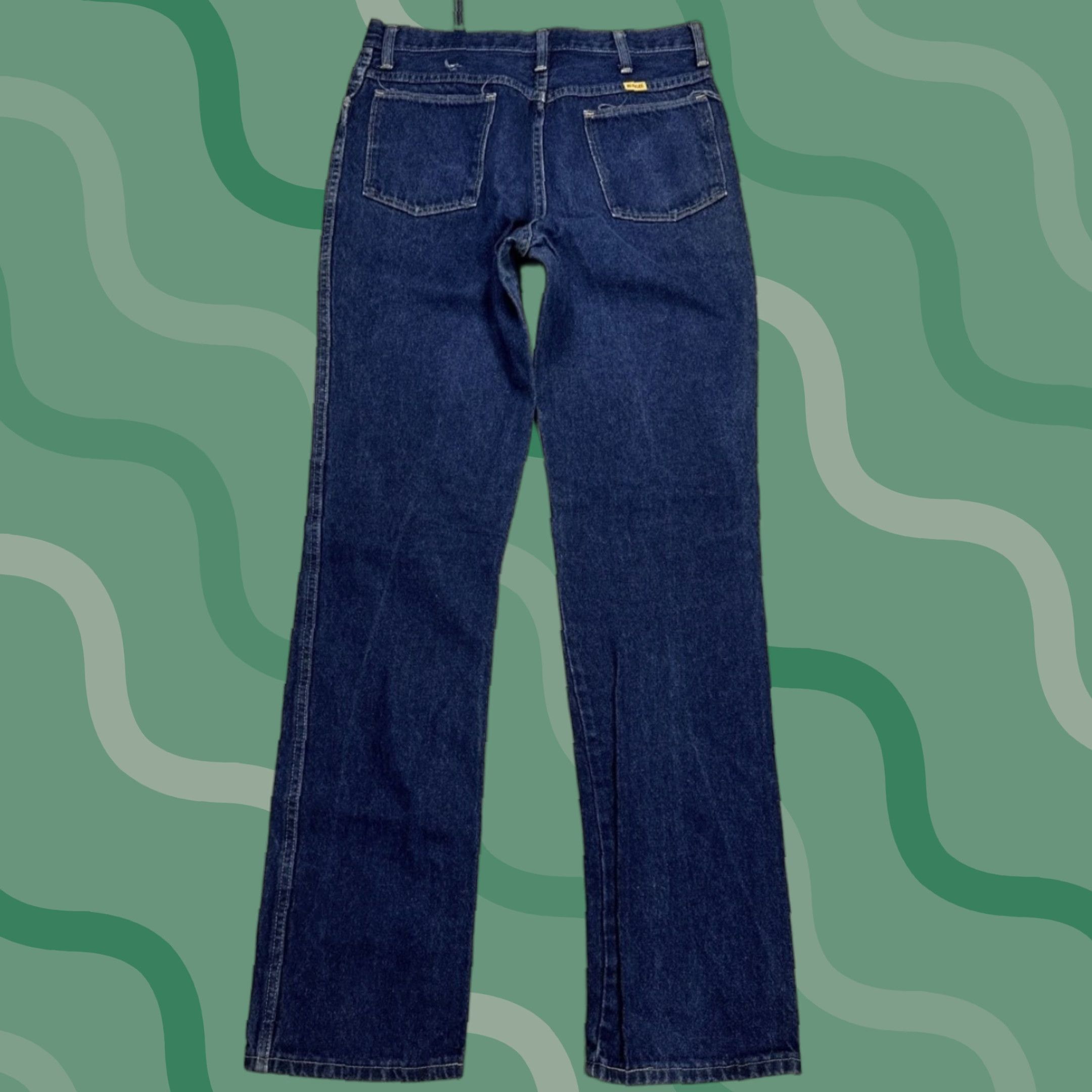 Denime VINTAGE Rustler Jeans Mens 34x36 Blue Straight Leg 90s Made USA Denim Classic Size US 34 / EU 50 - 1 Thumbnail