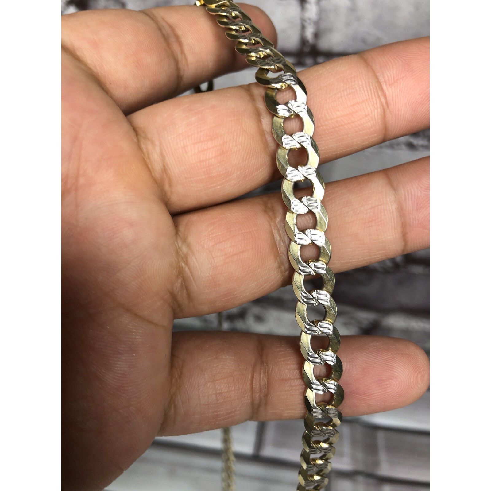 Ruehl No. 925 925 Sterling Silver Gold Plated Italy Diamond-Cut Cuban Chai Size ONE SIZE - 6 Thumbnail