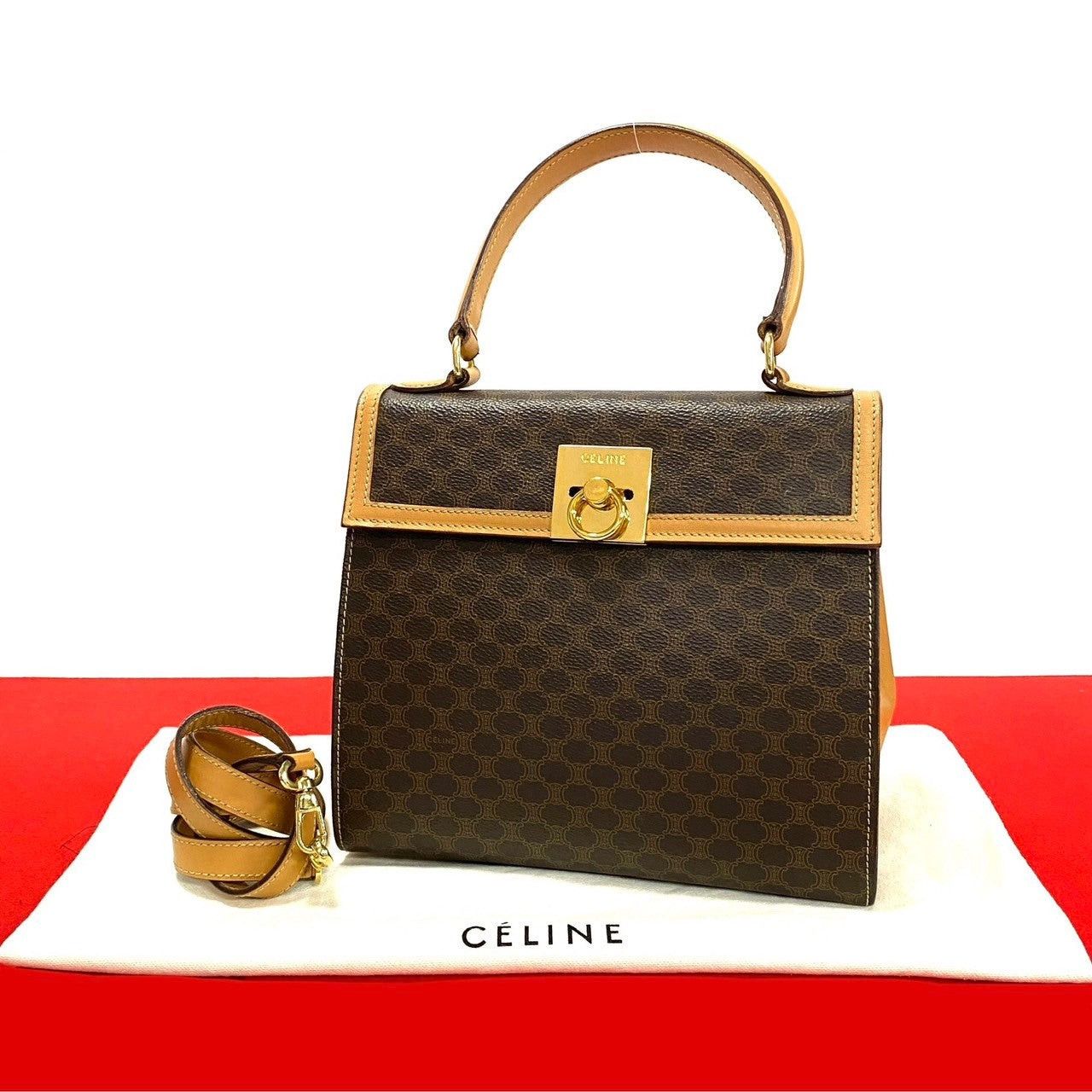 Celine Celine Shoulder Bag Brown Leather Size ONE SIZE - 1 Thumbnail