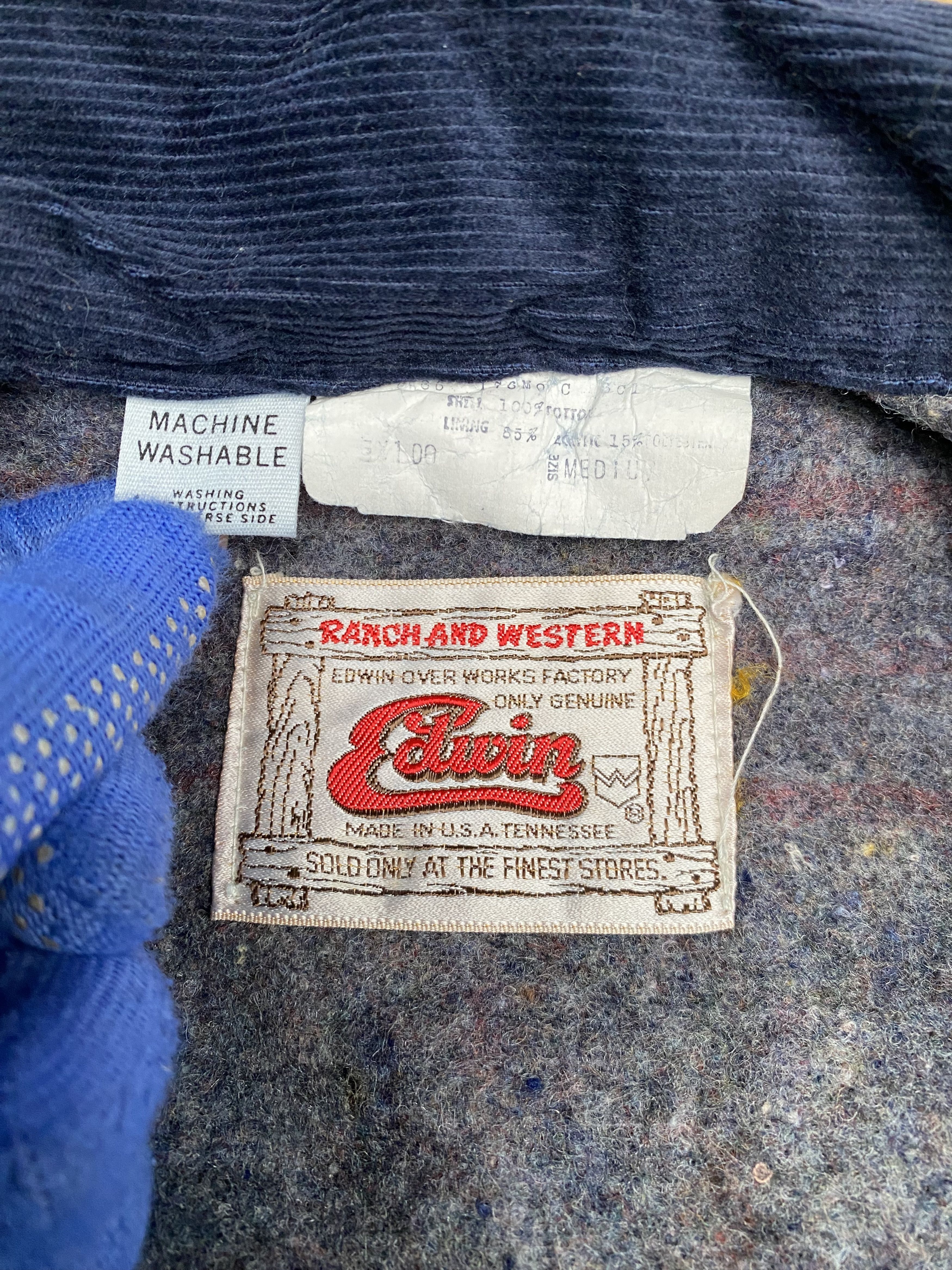 Edwin Vintage 80S Edwin sunfaded Chore denim jacket inner blanket Size US S / EU 44-46 / 1 - 10 Thumbnail