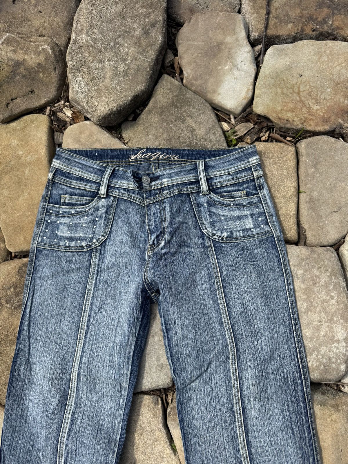 Vintage Vintage If Six Was Nine Style Faded Flared Y2k Pants Size 36" / US 14 / IT 50 - 7 Thumbnail