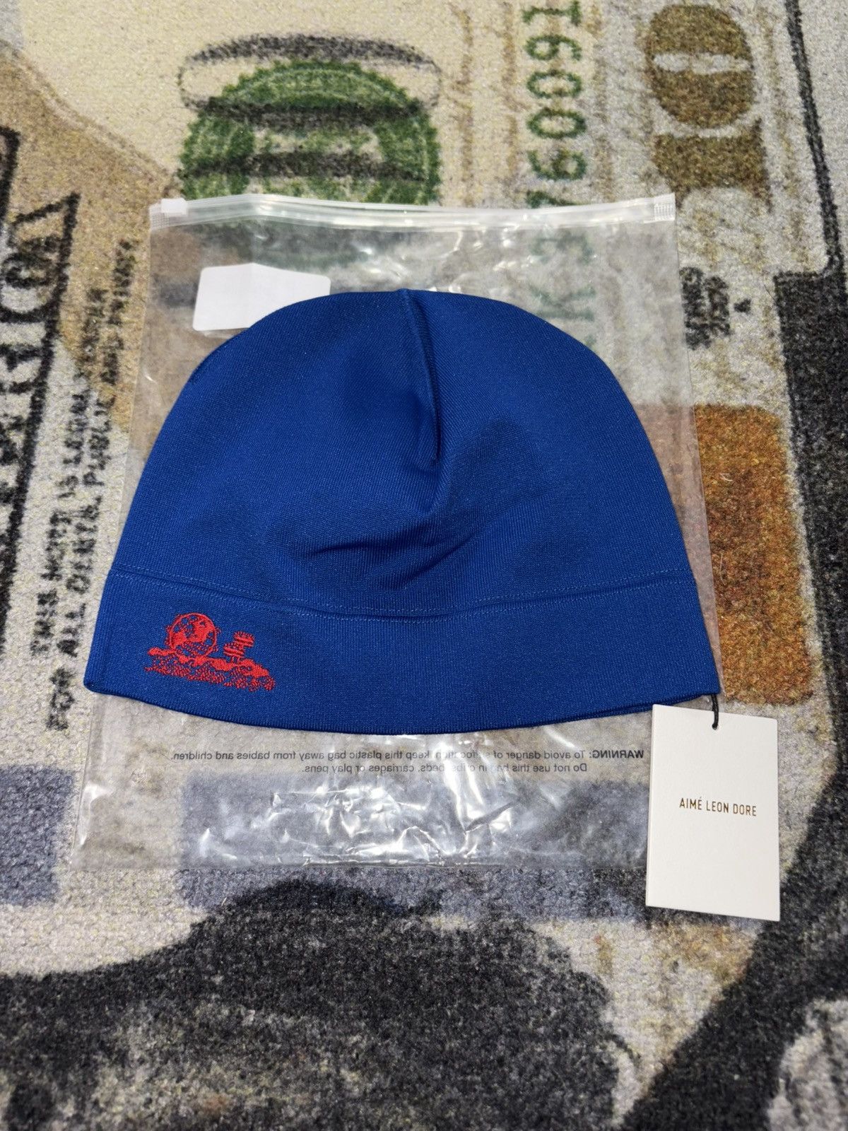 Aime Leon Dore Aime Leon Dore Unisphere Skull Cap Blue Size ONE SIZE - 1 Thumbnail