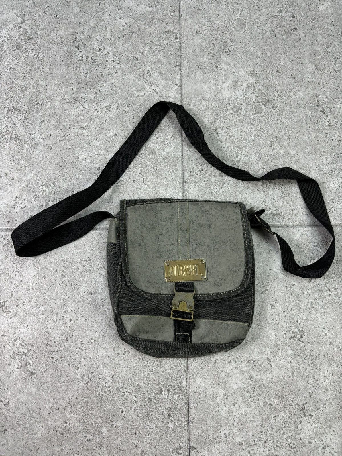 Vintage Diesel Multi Pocket Leather Cargo Bag Avant Garde