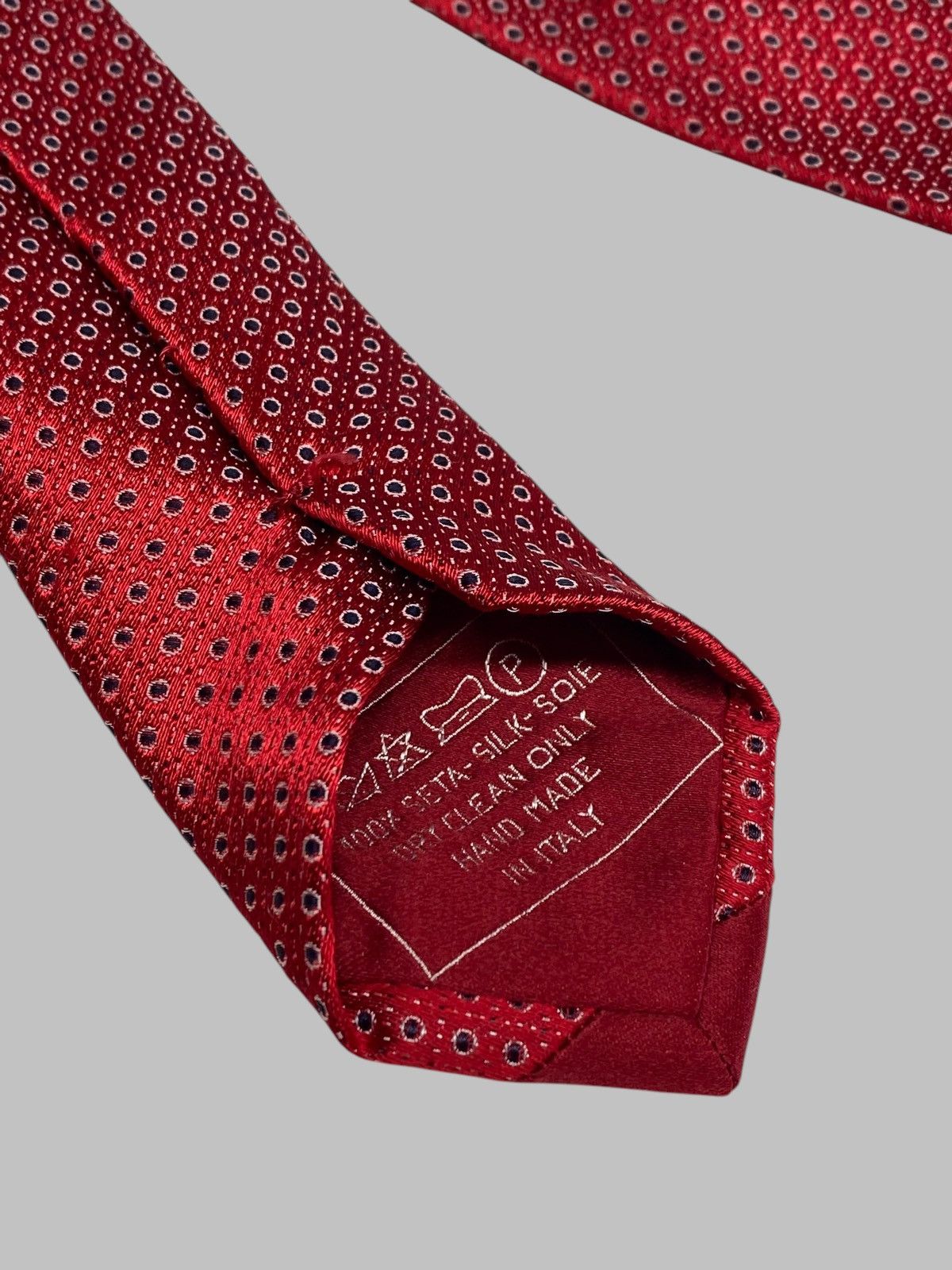 Other Italo Ferretti Tie Red 100% Silk Size ONE SIZE - 12 Thumbnail
