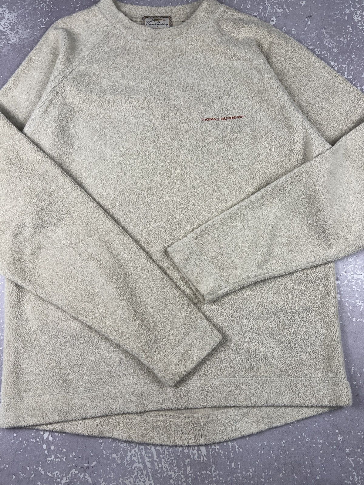 Burberry Vintage Y2K Thomas Burberry Sport Creamy Fleece Sweatshirt Size US S / EU 44-46 / 1 - 8 Thumbnail