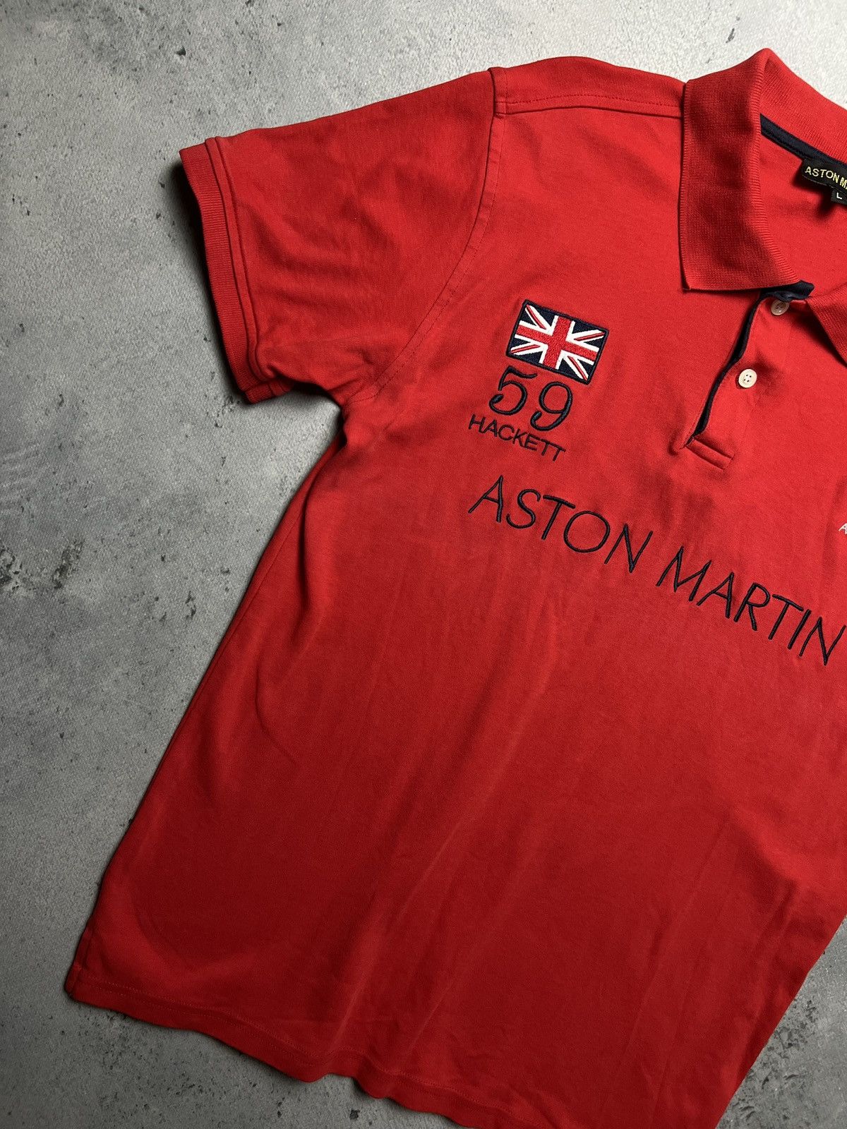 Hackett Hackett 59 Aston Martin GB Polo Racing Moto y2k Size US L / EU 52-54 / 3 - 2 Thumbnail