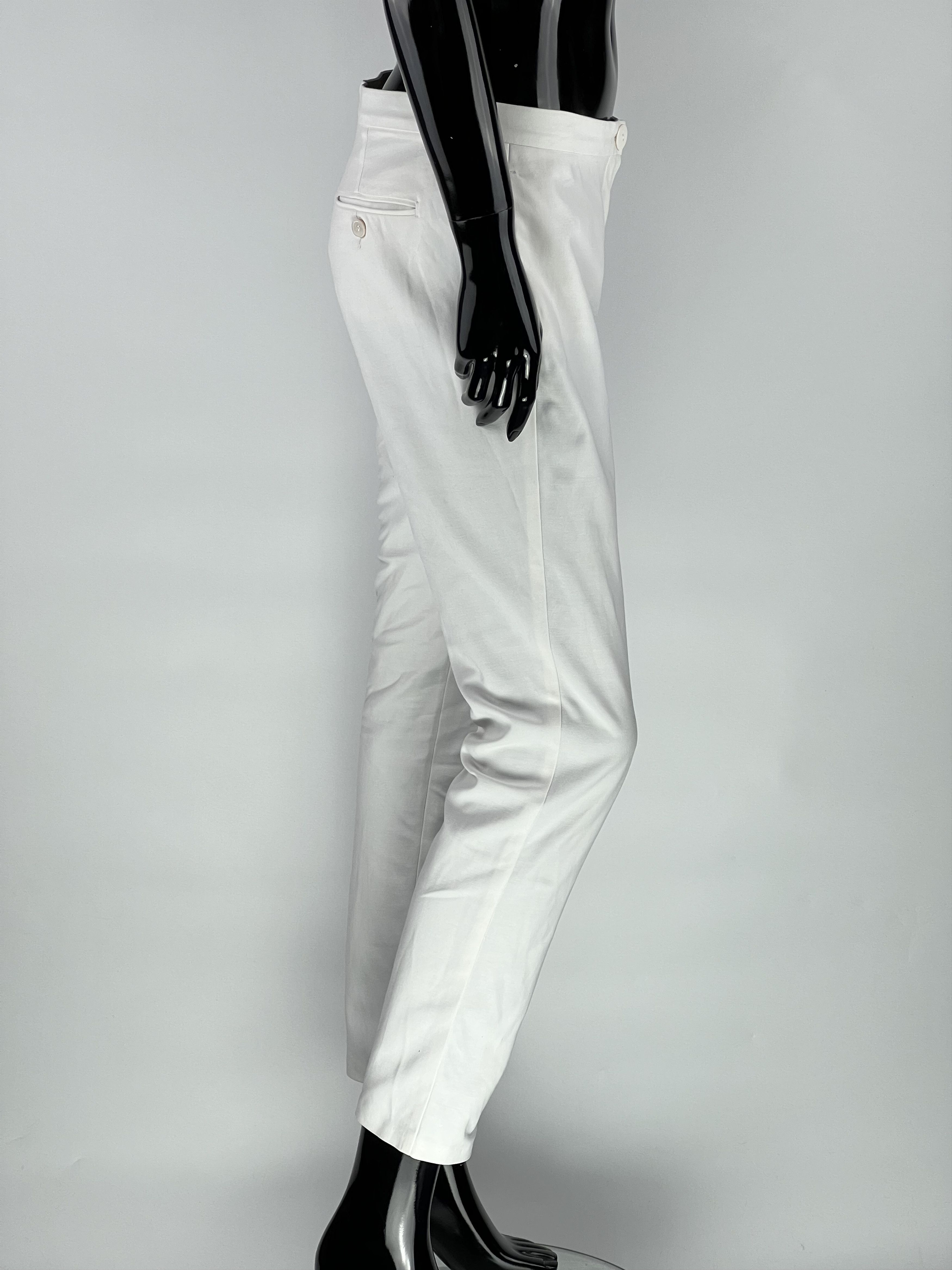 Max Mara Max Mara White Cotton Pants Size 6 Size 28" / US 6 / IT 42 - 2 Thumbnail