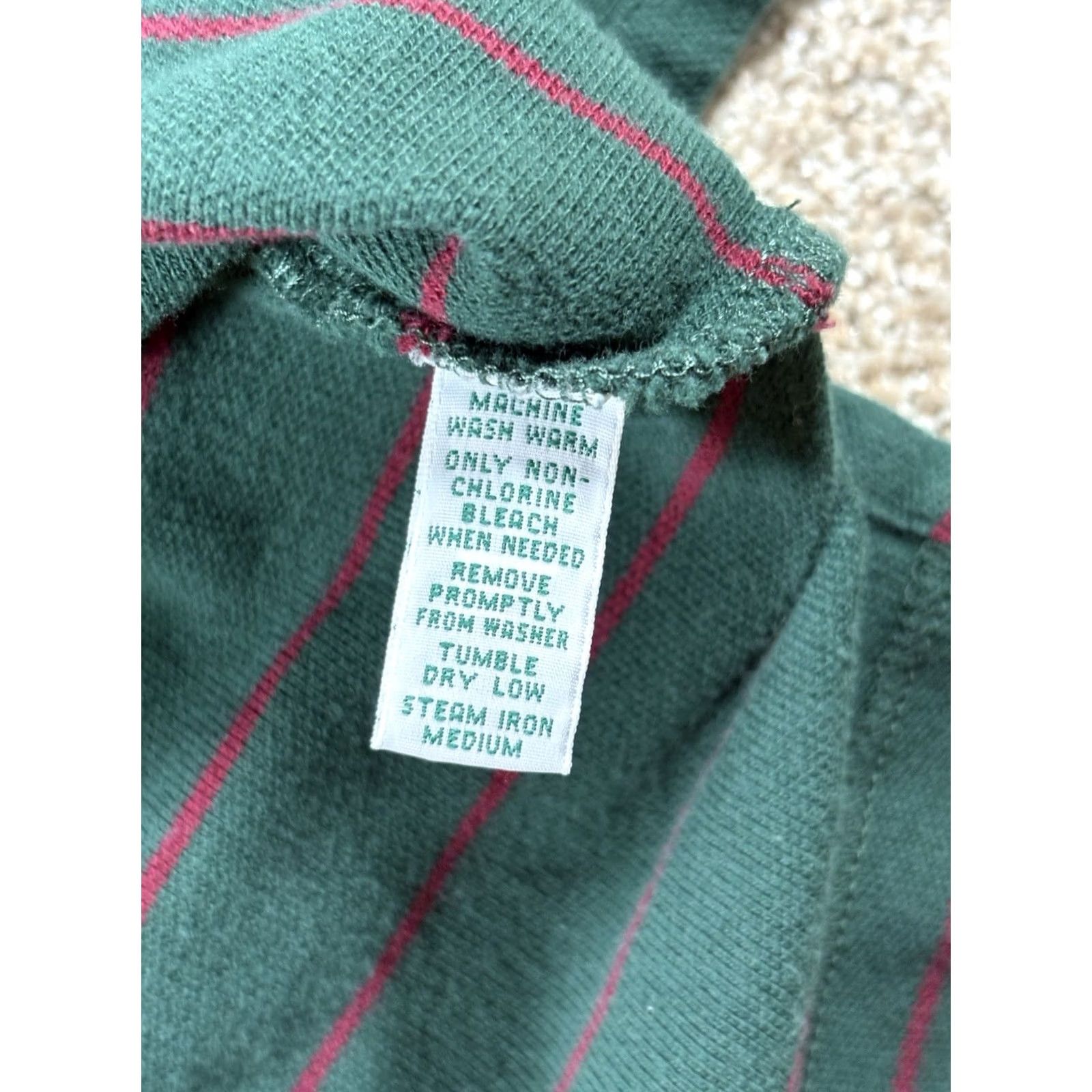 Ralph Lauren VINTAGE Ralph Lauren Polo Golf Shirt Mens XL Green Striped Collared Polo Size US XL / EU 56 / 4 - 4 Thumbnail