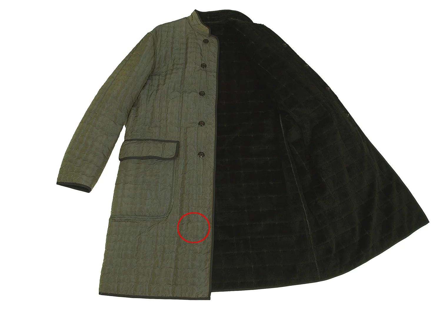 Jean Paul Gaultier Snap Button Coat in Khaki and Black, Size 48 Size US M / EU 48-50 / 2 - 9 Thumbnail