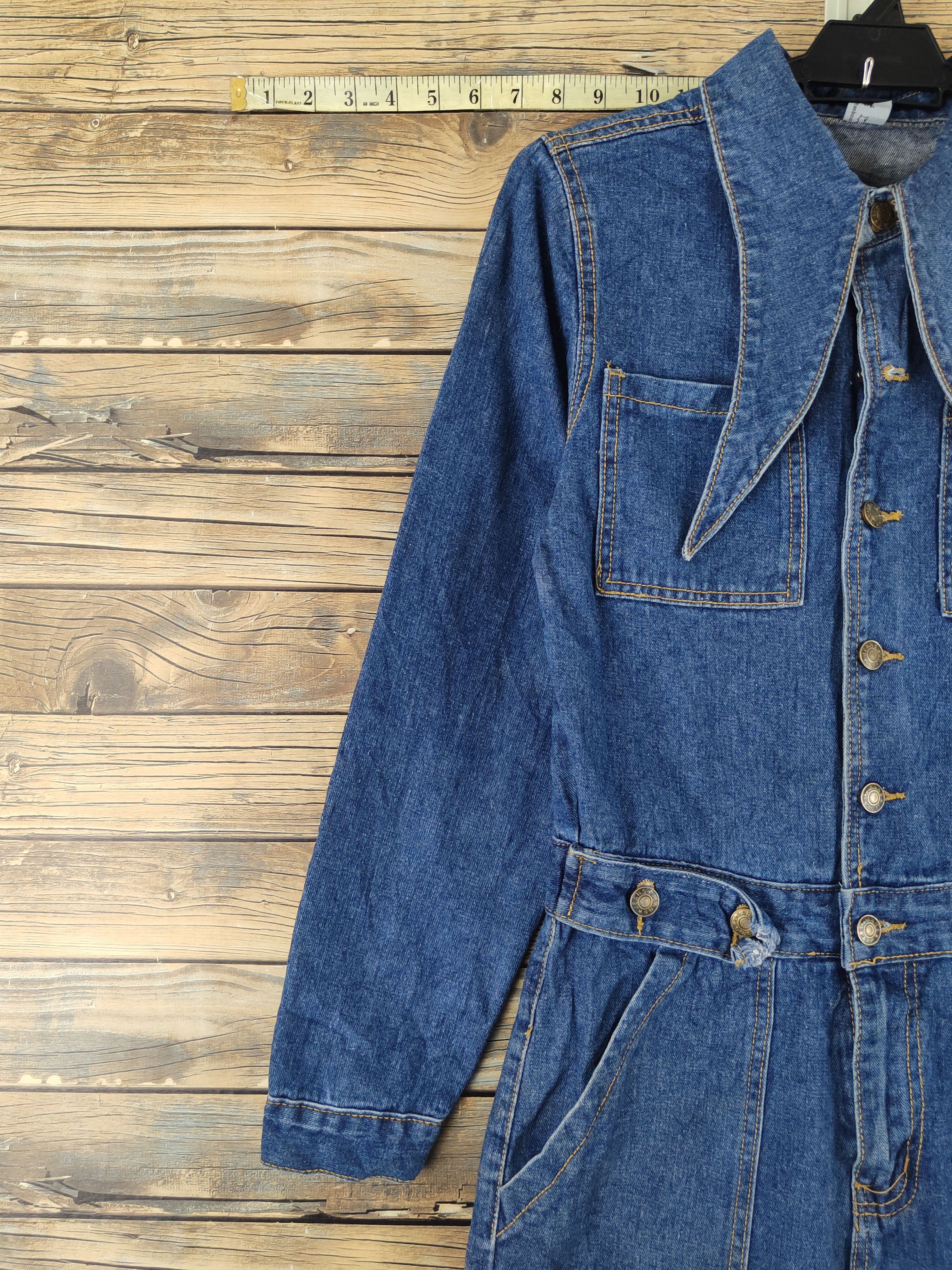 Japanese Brand × Vintage Vintage Japanese Brand Dark Blue Denim Coveralls Size 30" / US 8 / IT 44 - 5 Thumbnail