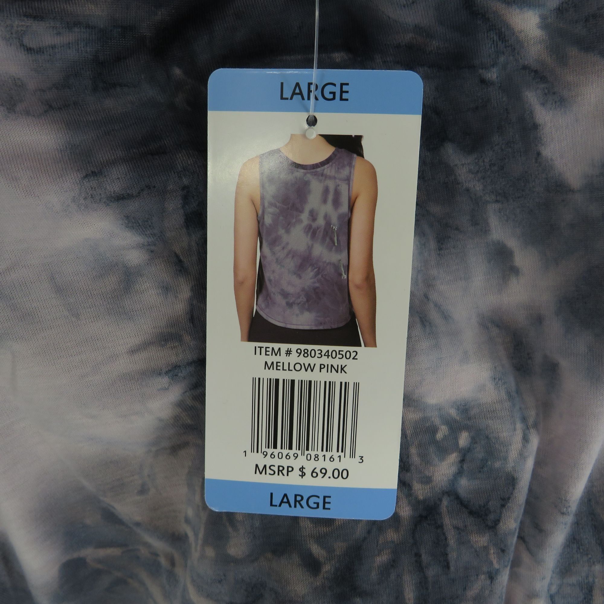 Other 90 Degree Large Tie Dye Mellow Pink & Gray Sleeveless Tank T Size L / US 10 / IT 46 - 5 Thumbnail