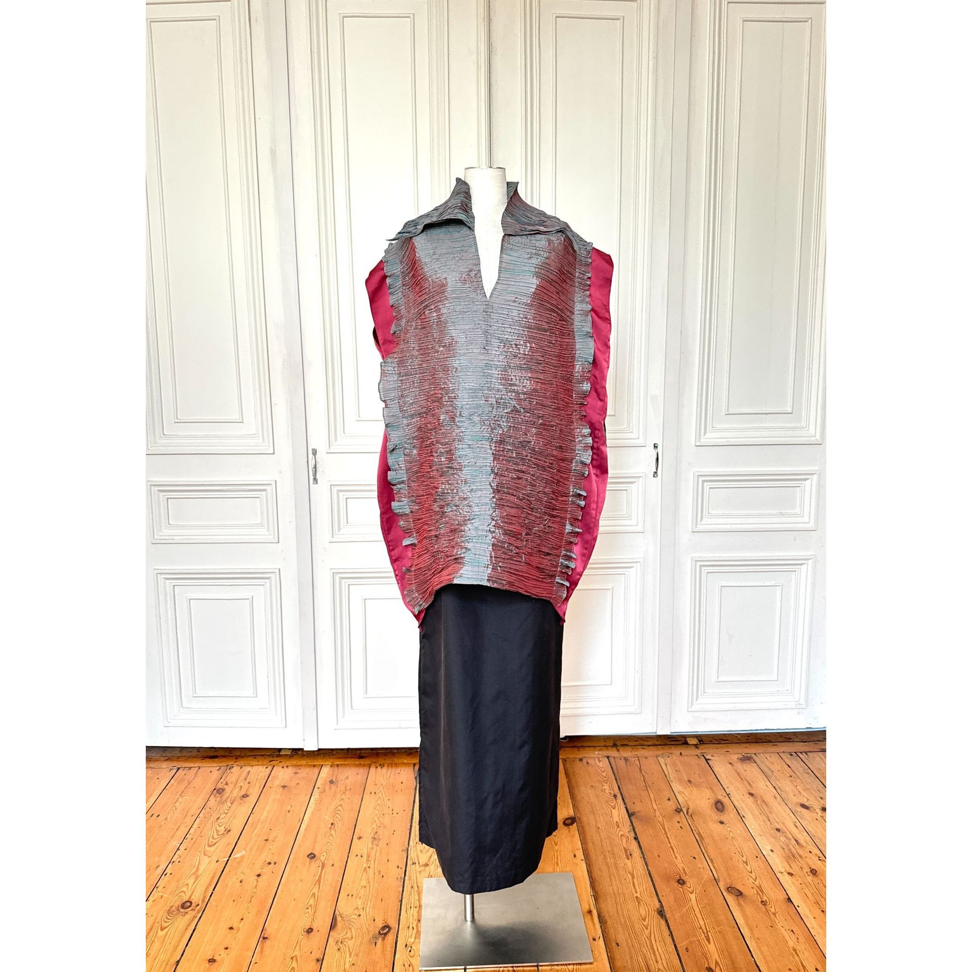 Issey Miyake Spring 1999 Grey Textured Tunic Dress Size M / US 6-8 / IT 42-44 - 1 Thumbnail