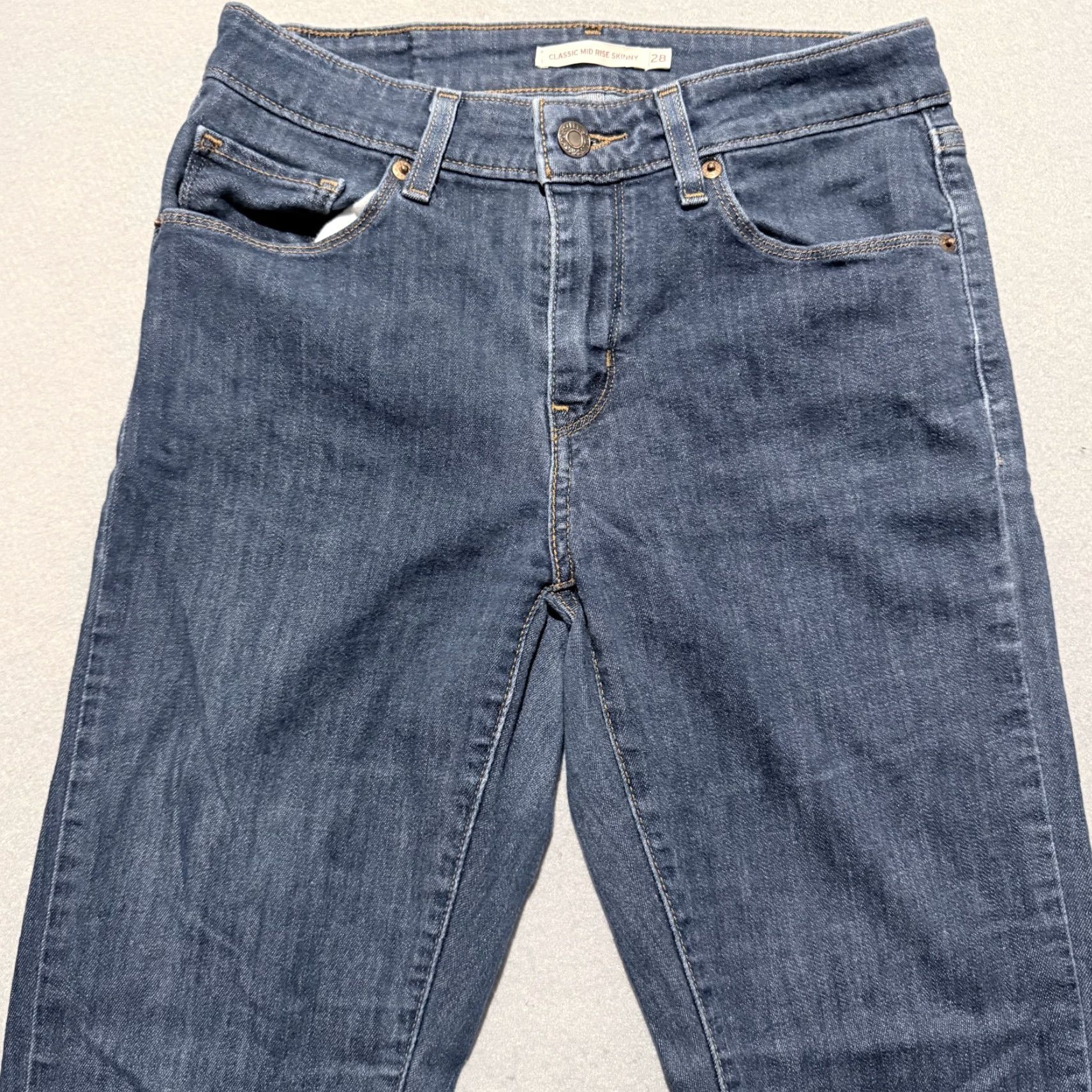 Levi's Levi's Jeans Women Blue Mid Rise Skinny 28x30 Pockets Zip Fly 5-Pocket Denim Slim Vintage: No 90s City Size 28" / US 6 / IT 42 - 3 Thumbnail