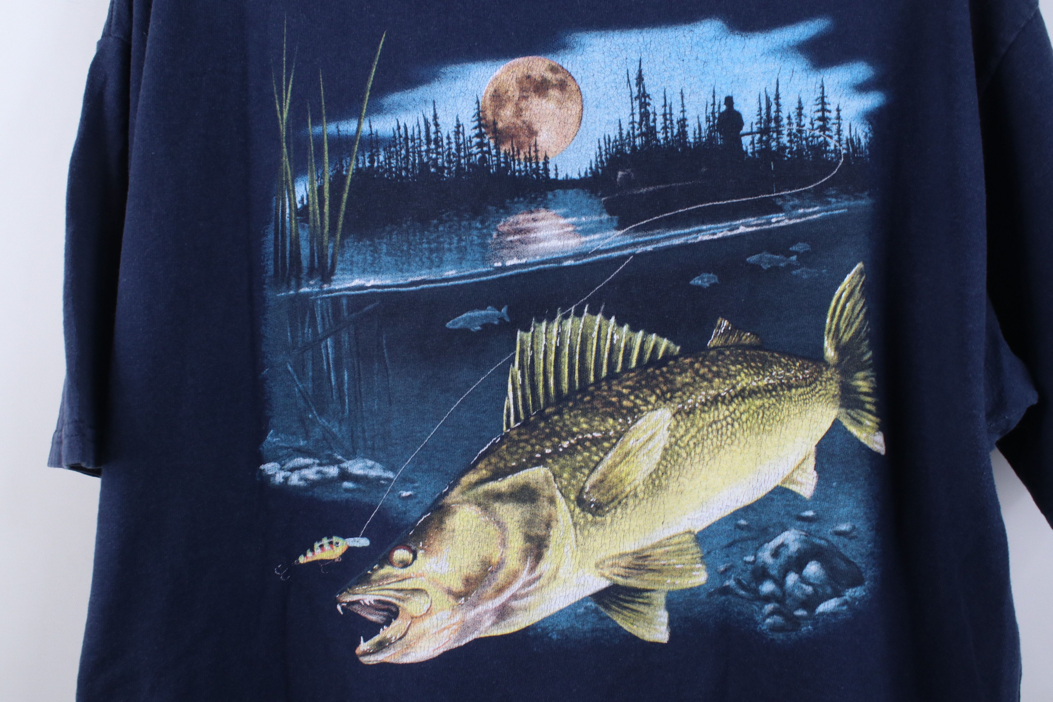 Vintage Vintage Y2K Minor League Toledo Walleye Hockey T-Shirt Blue Size US L / EU 52-54 / 3 - 9 Thumbnail
