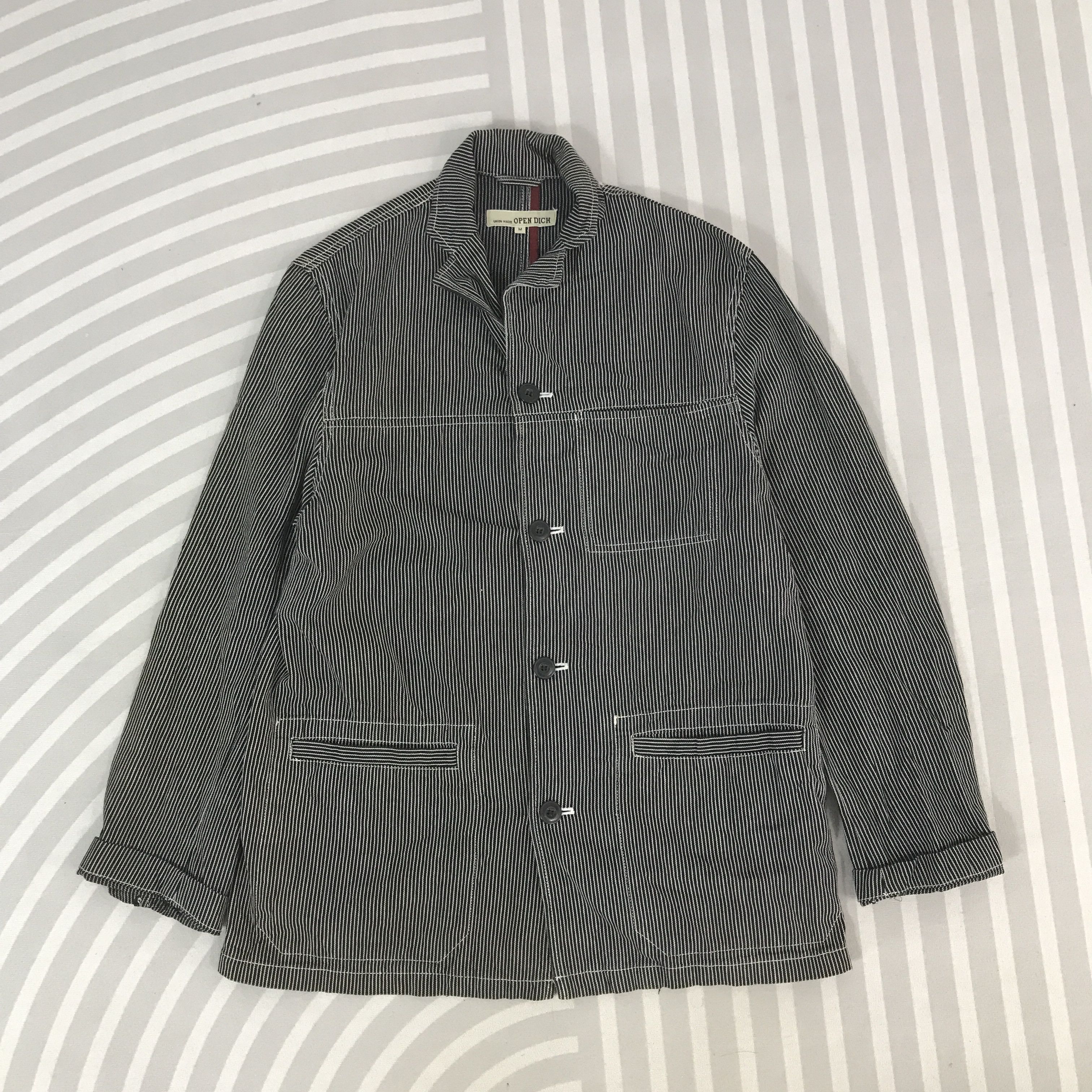 Japanese Brand Vintage Open Dich hickory button Jacket Size US M / EU 48-50 / 2 - 1 Thumbnail