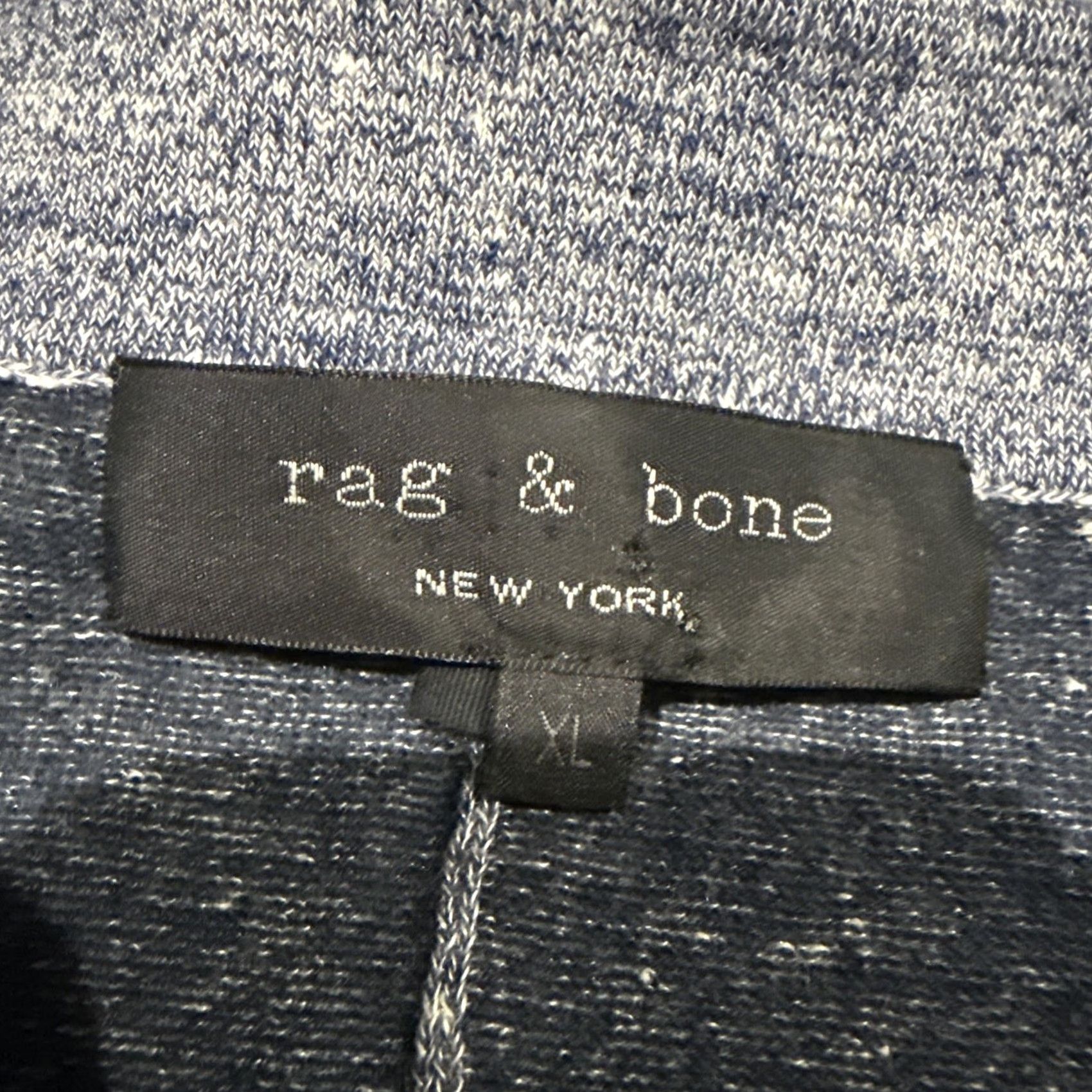 Rag & Bone Rag & Bone Shirt Polo Mens XL Blue Short Sleeve Cotton Linen Blend Casual Polo Shirt Size US XL / EU 56 / 4 - 3 Thumbnail