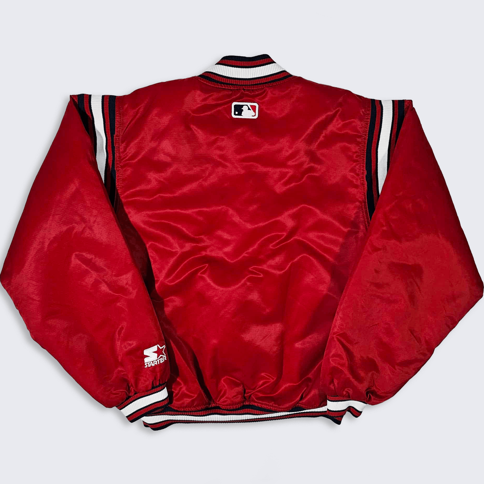 MLB Cleveland Indians Vintage 90s YOUTH Satin Bomber Jacket Size US S / EU 44-46 / 1 - 2 Thumbnail