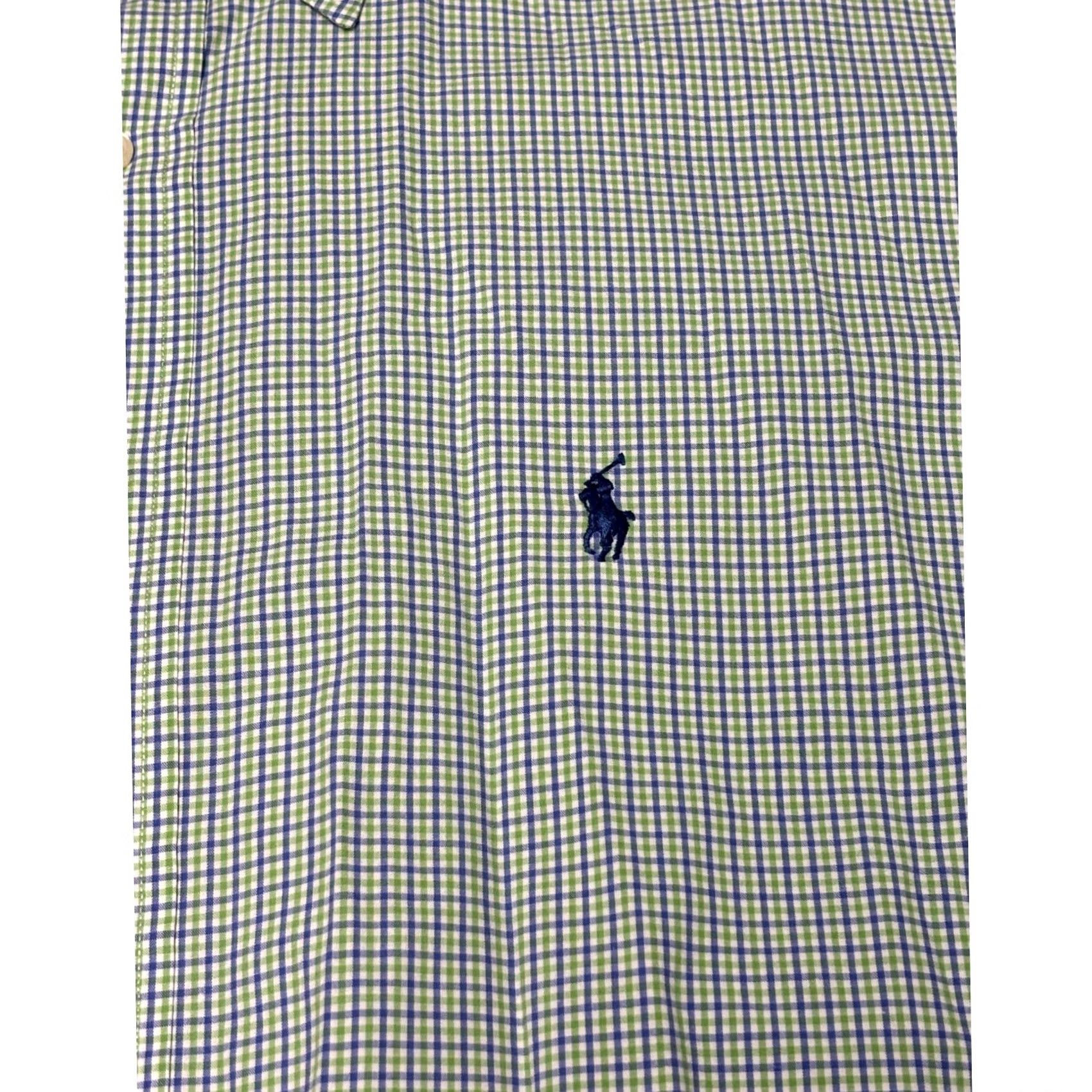 Ralph Lauren Ralph Lauren Yarmouth Mens Dress Shirt Button-Down 17 34/35 Multicolor Check 100% Cotton Long Sleeve Button Cuff Barrel Cuff Embroidered Pony Size US XL / EU 56 / 4 - 2 Thumbnail