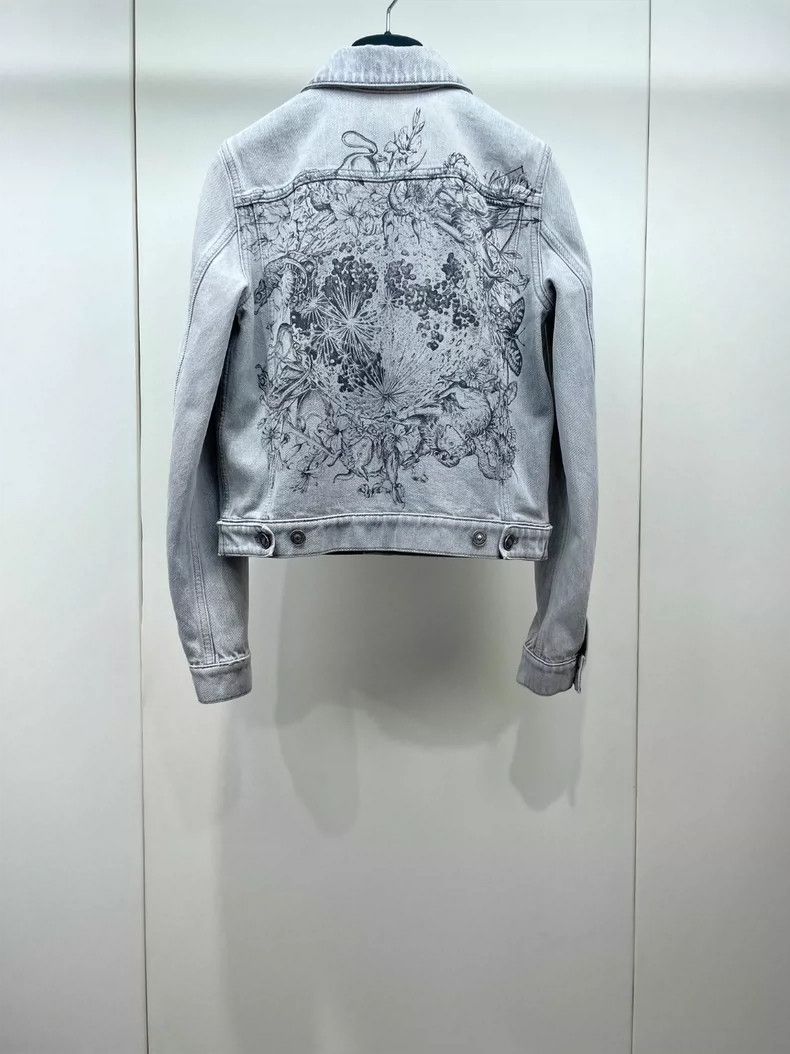 Dior Dior 21 autumn and winter ink painting washed denim jacket Size XXS / US 00 / IT 34 - 1 Thumbnail