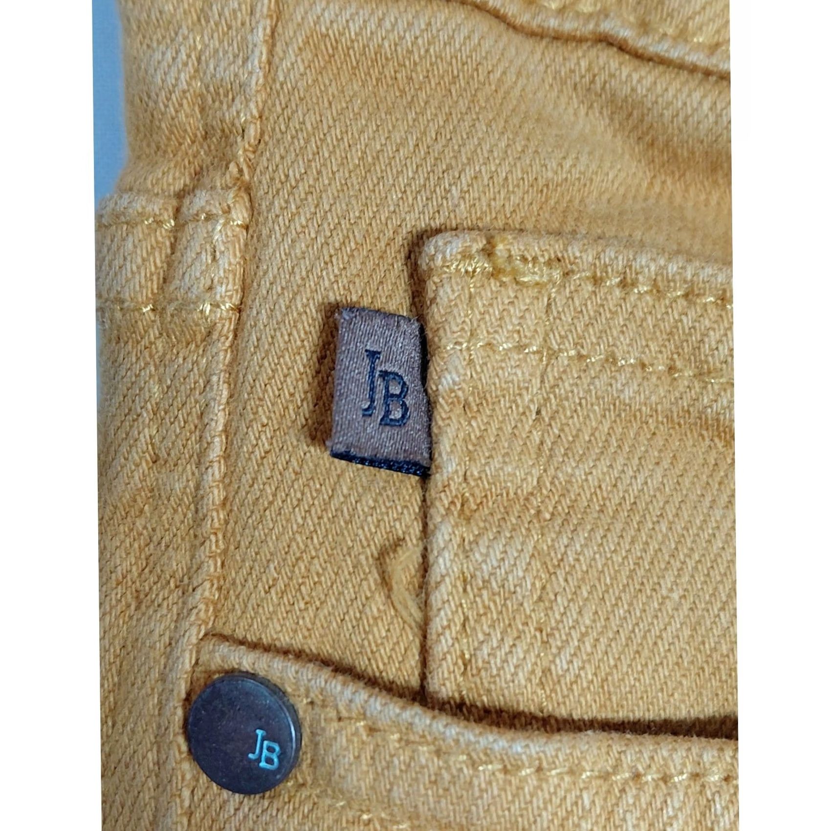 Denime Judy Blue Los Angeles Flared Jeans Mustard Denim Size 0 Womens Regular Stretch Cotton Spandex JB86713 Size 25" / US 0 / IT 36 - 4 Thumbnail